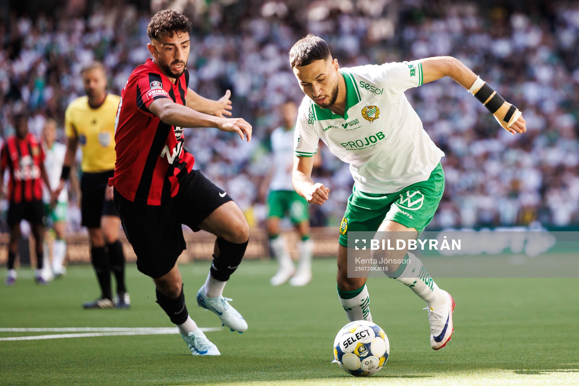 Brommapojkarnas Daleho Irandust och Hammarbys Abdelrahman