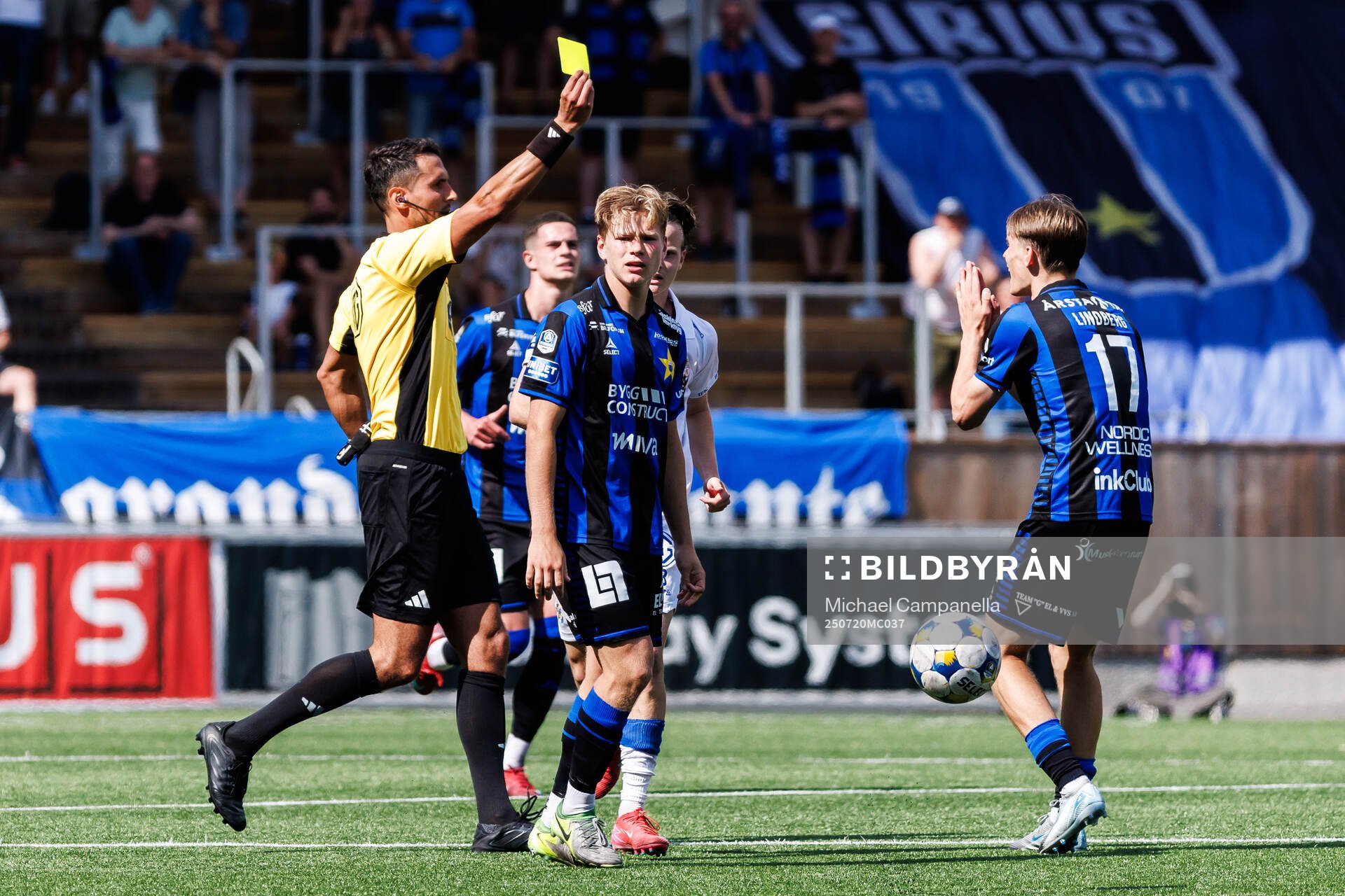 Sirius Marcus Lindberg blir varnad av Domare Adi Aganovic