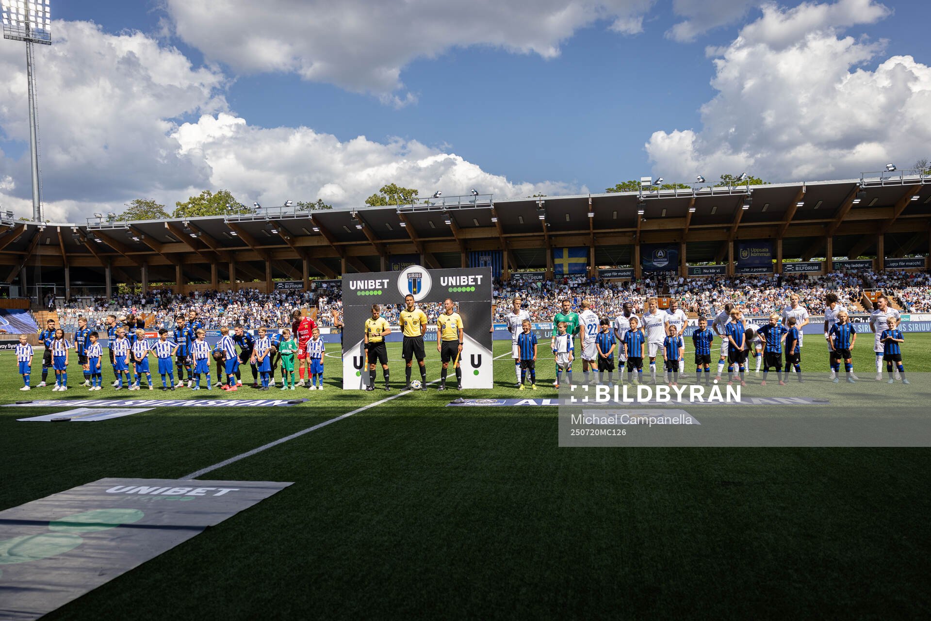 Sirius och IFK Göteborgs spelare i lineup
