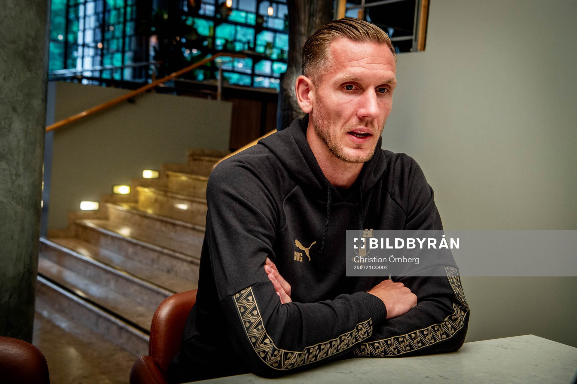 Goalkeeper Robin Olsen gave an interview upon arriving in