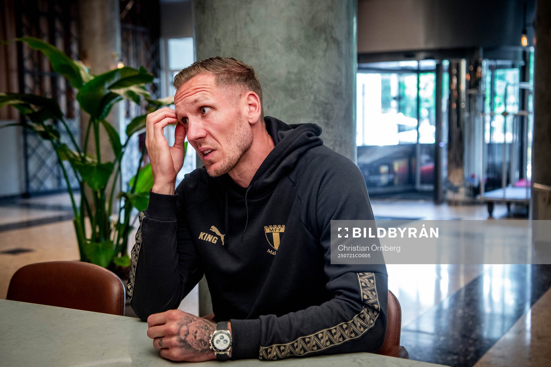 Goalkeeper Robin Olsen gave an interview upon arriving in