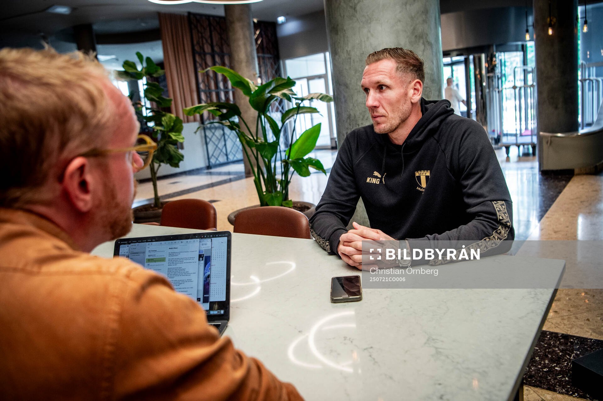 Goalkeeper Robin Olsen gave an interview upon arriving in