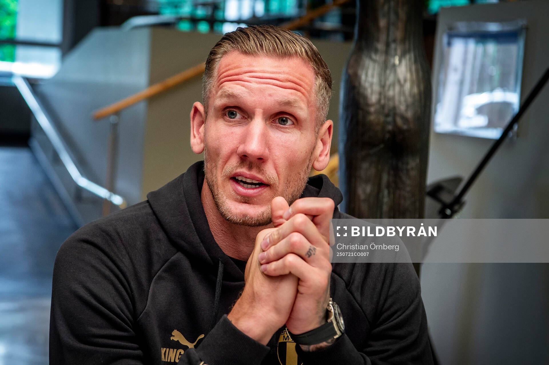 Goalkeeper Robin Olsen gave an interview upon arriving in