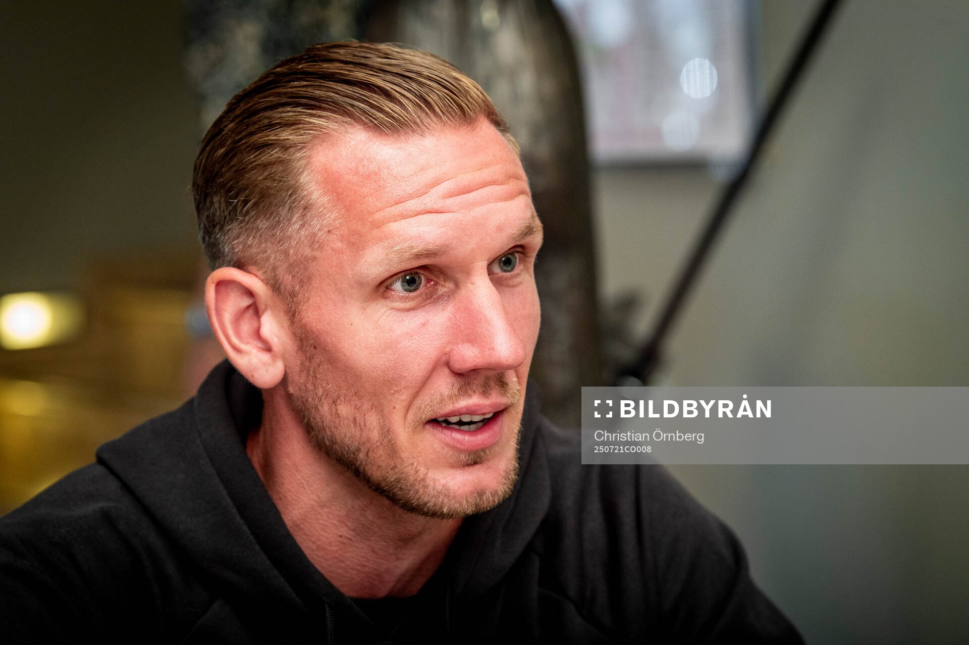 Goalkeeper Robin Olsen gave an interview upon arriving in