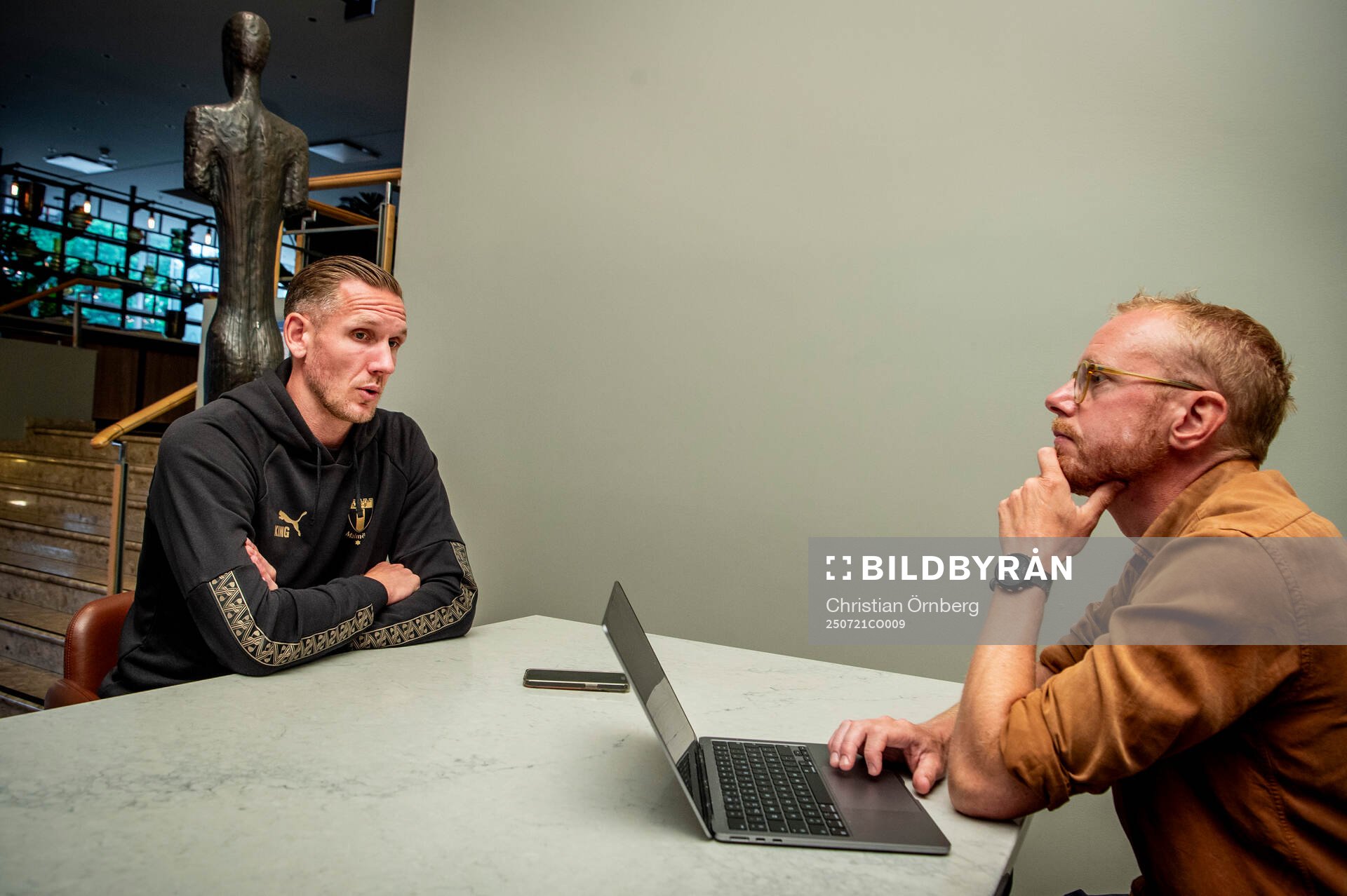Goalkeeper Robin Olsen gave an interview upon arriving in