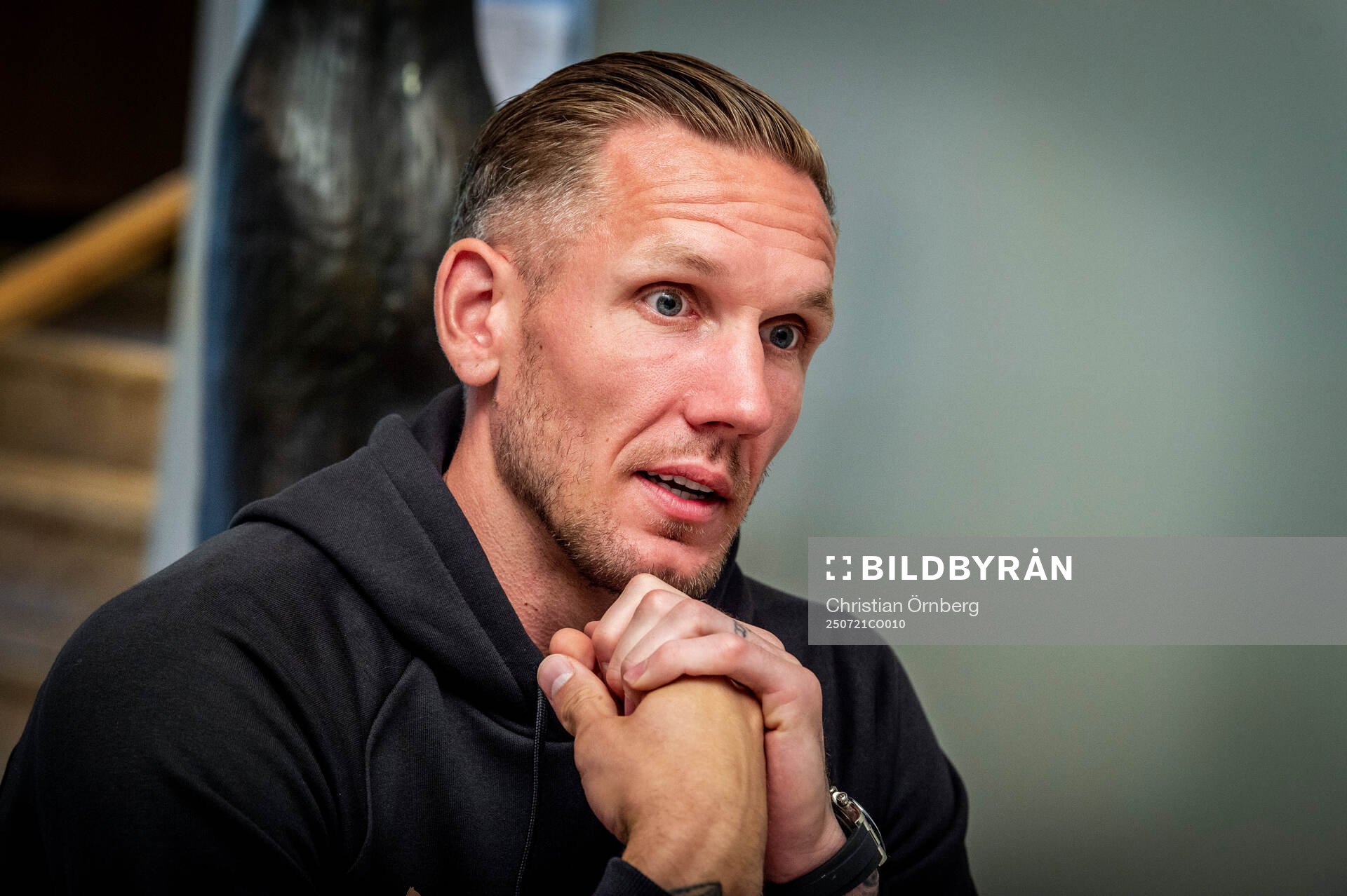 Goalkeeper Robin Olsen gave an interview upon arriving in