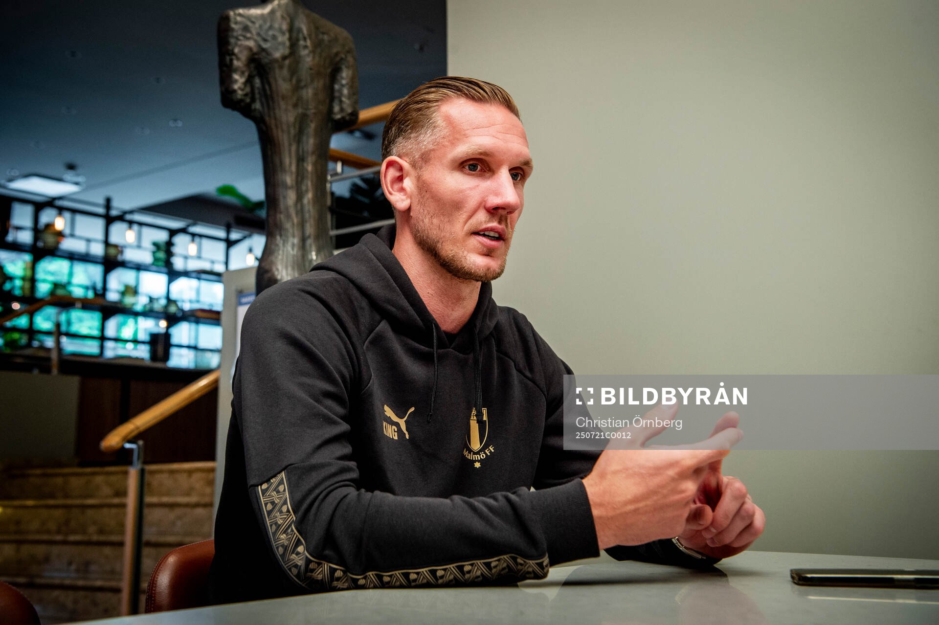 Goalkeeper Robin Olsen gave an interview upon arriving in