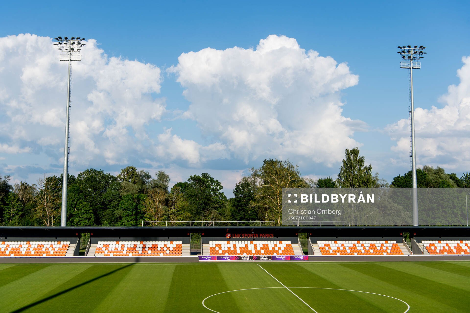 LNK Sporta Parks a head of a UEFA Champions League training