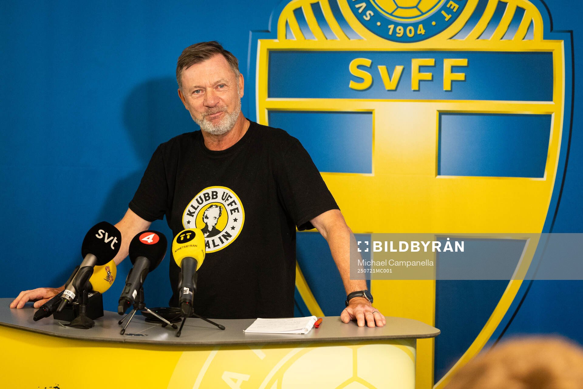 Head coach Peter Gerhardsson of the Swedish women's
