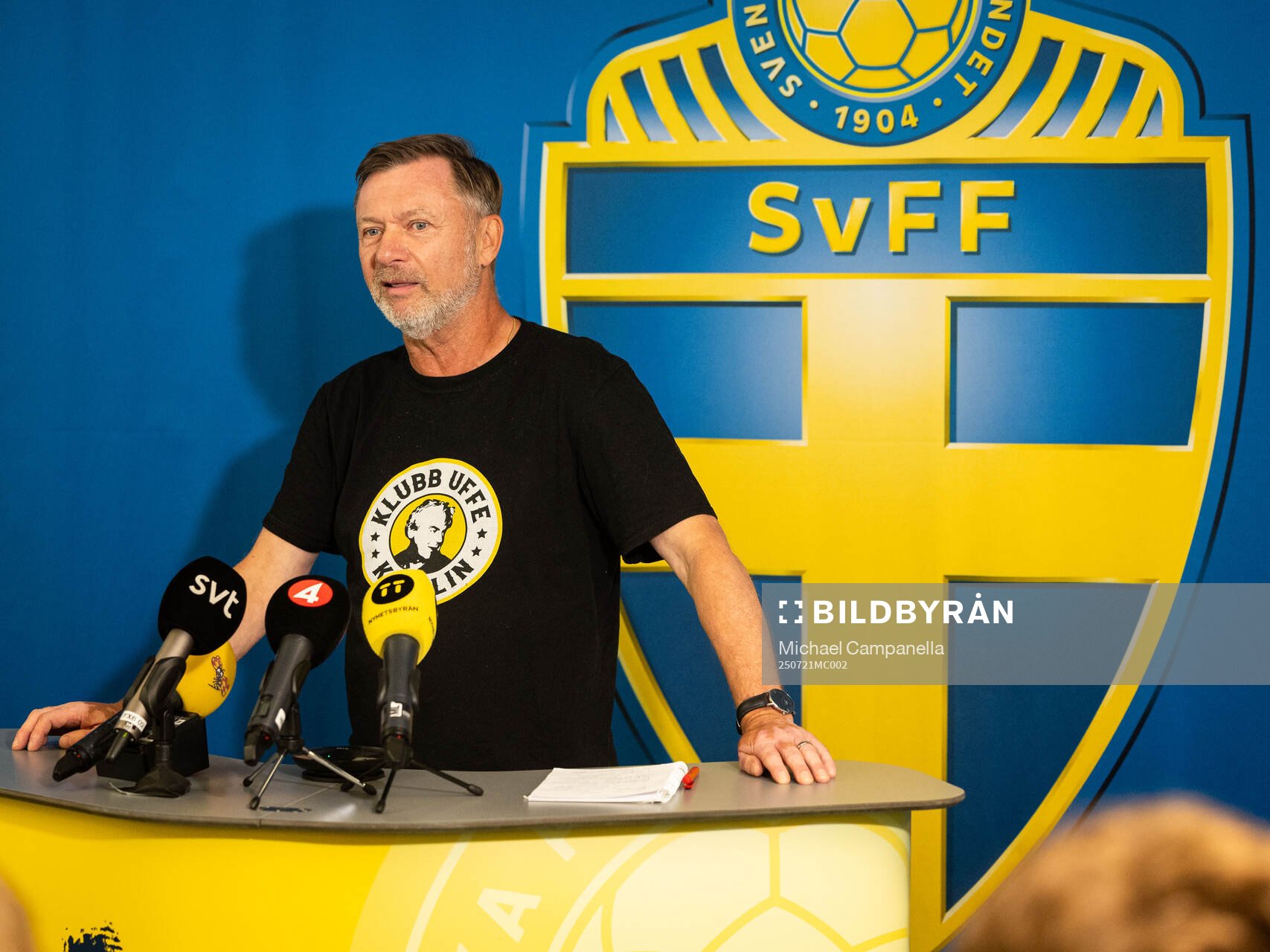 Head coach Peter Gerhardsson of the Swedish women's