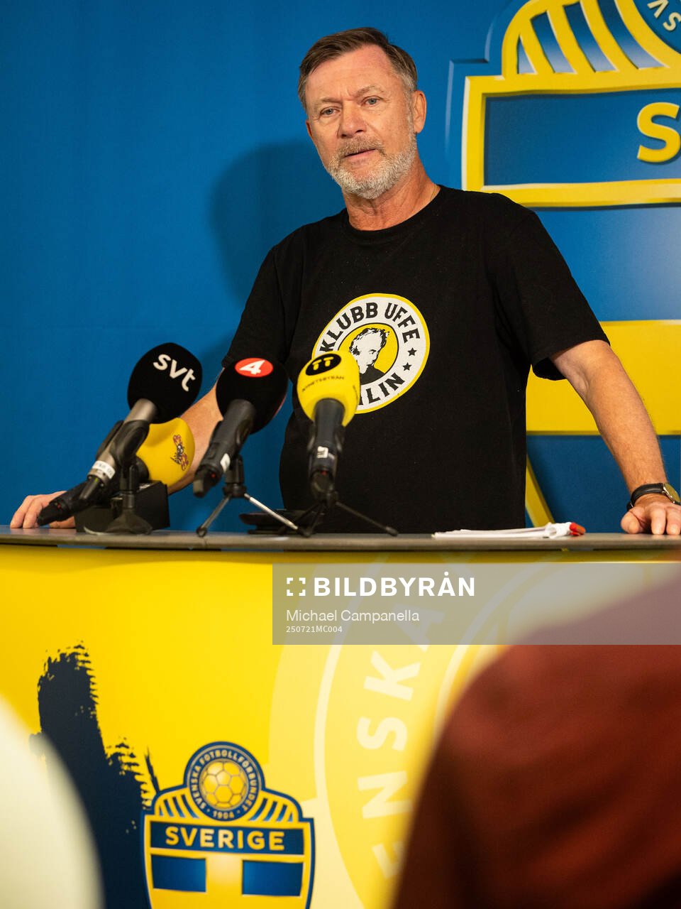 Head coach Peter Gerhardsson of the Swedish women's