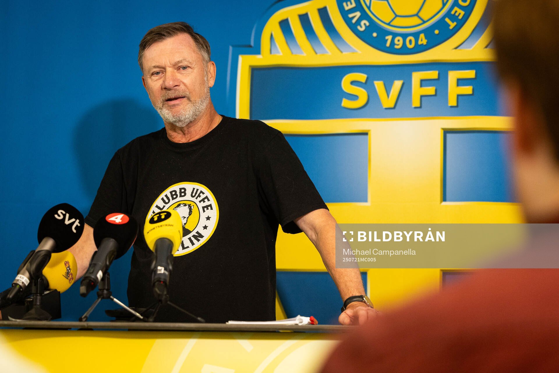 Head coach Peter Gerhardsson of the Swedish women's