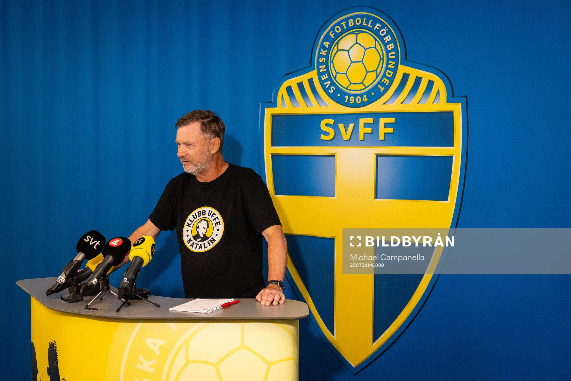 Head coach Peter Gerhardsson of the Swedish women's