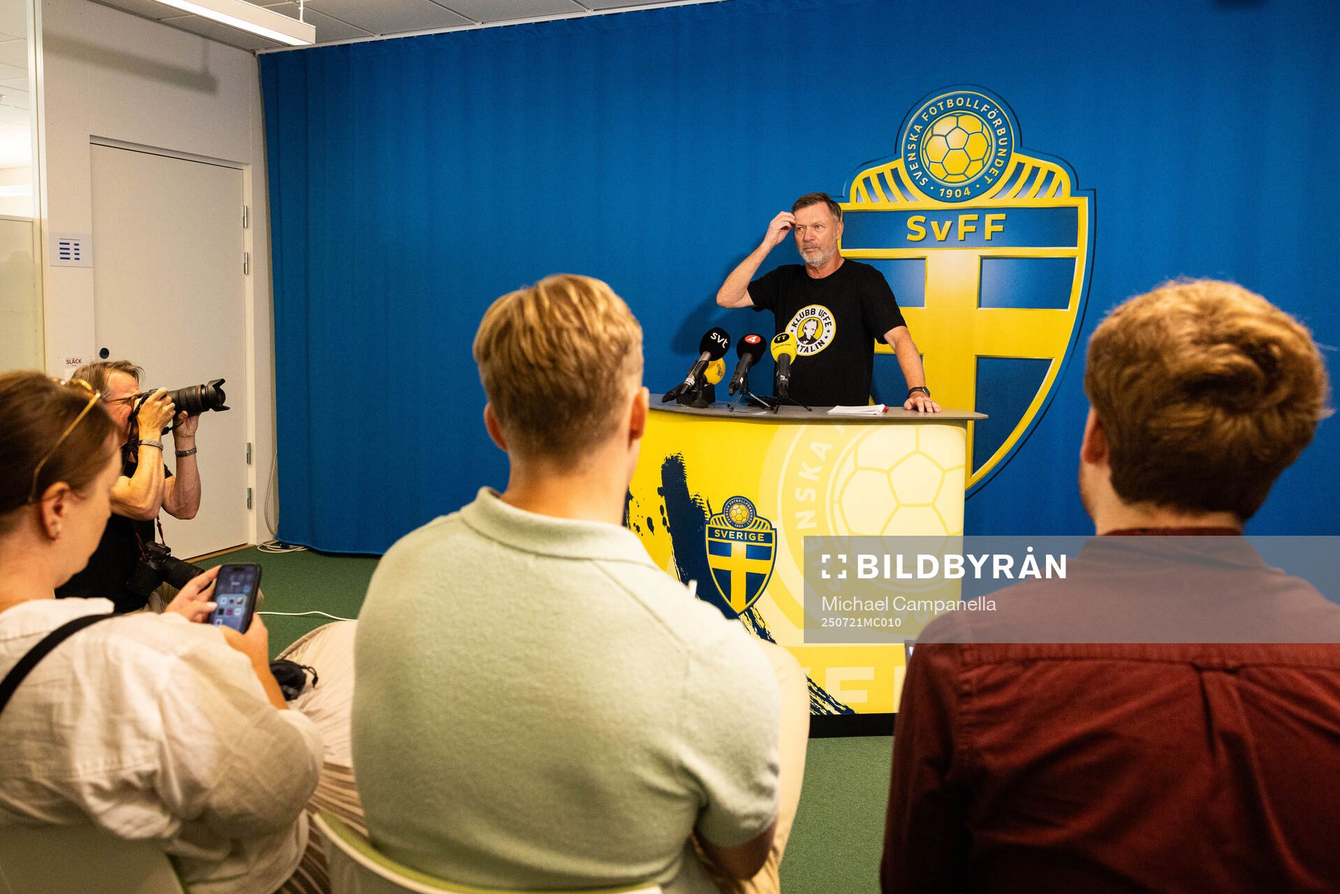 Head coach Peter Gerhardsson of the Swedish women's