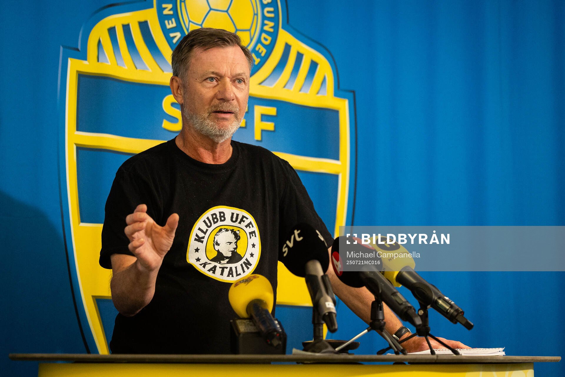 Head coach Peter Gerhardsson of the Swedish women's