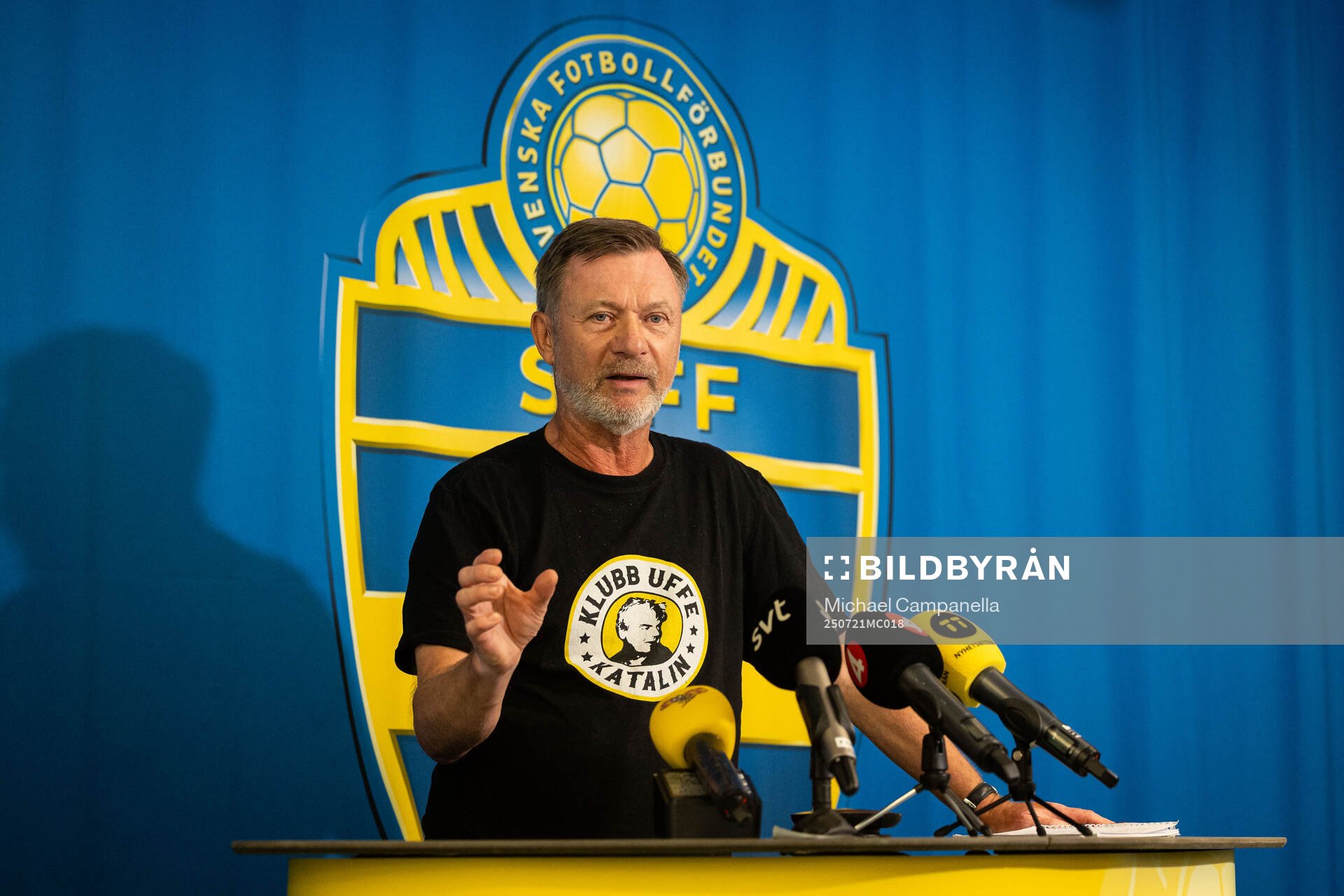 Head coach Peter Gerhardsson of the Swedish women's