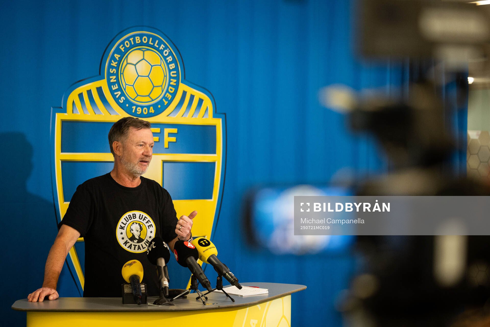 Head coach Peter Gerhardsson of the Swedish women's
