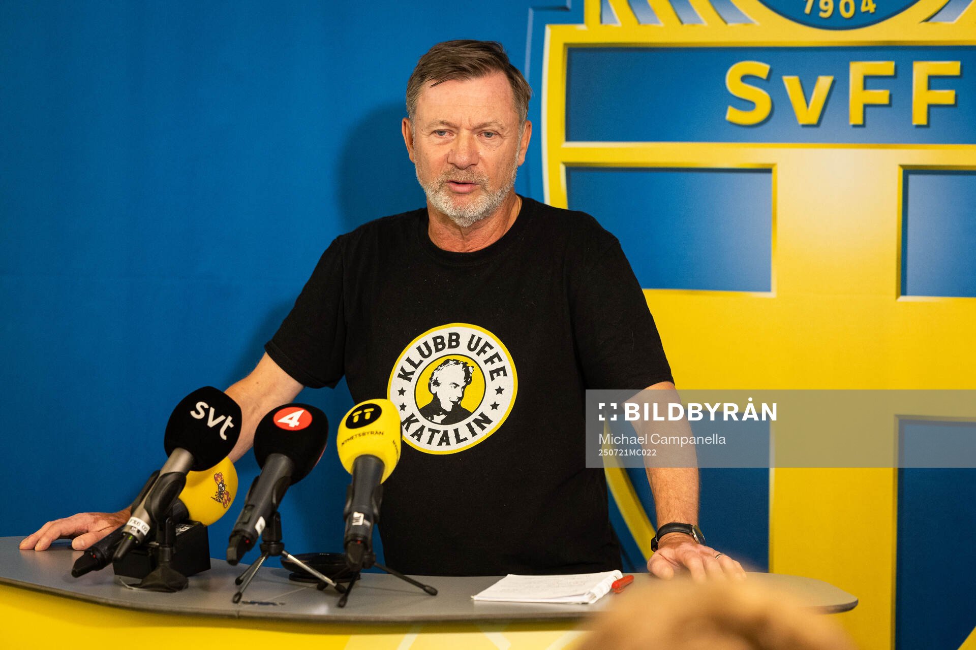 Head coach Peter Gerhardsson of the Swedish women's