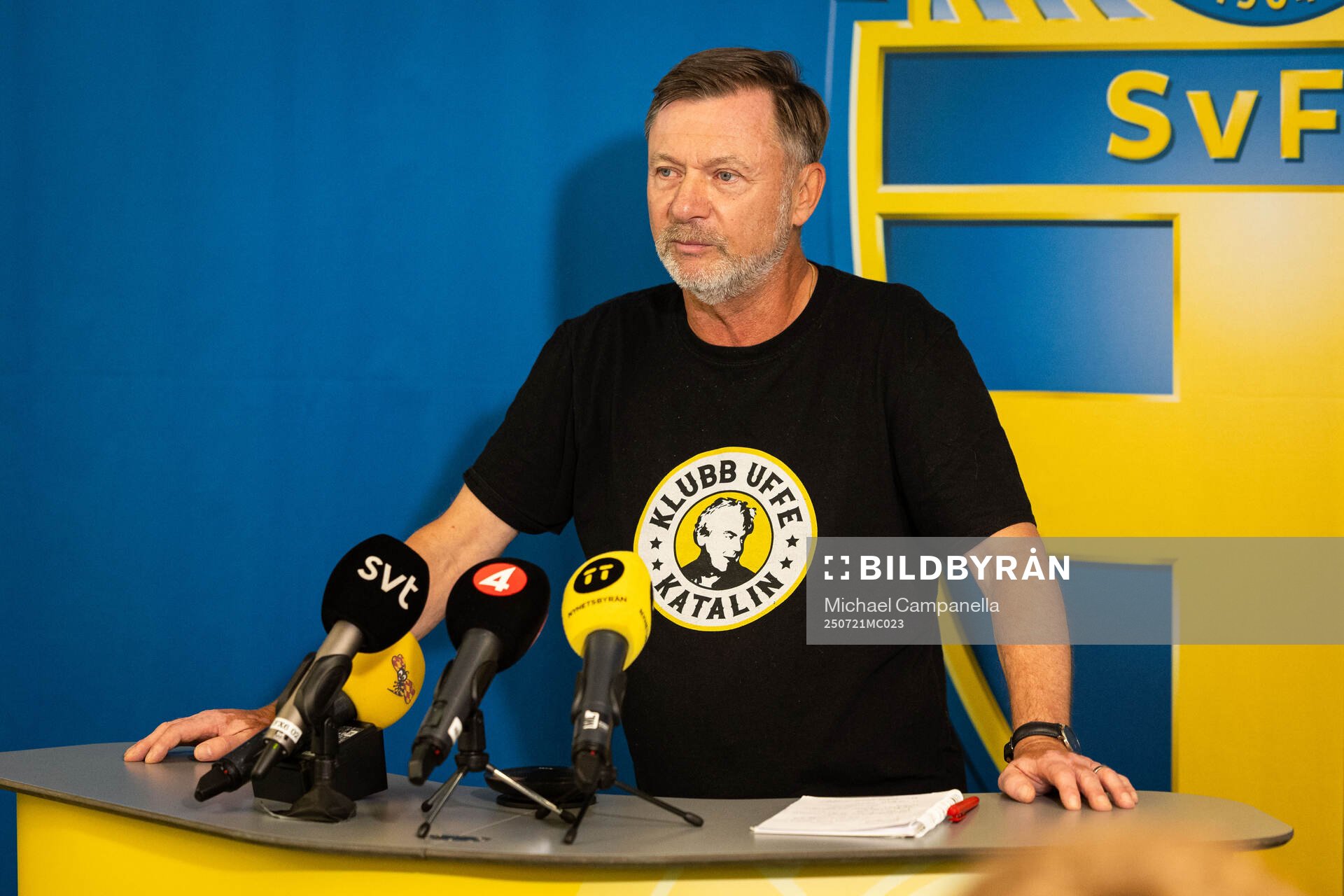 Head coach Peter Gerhardsson of the Swedish women's
