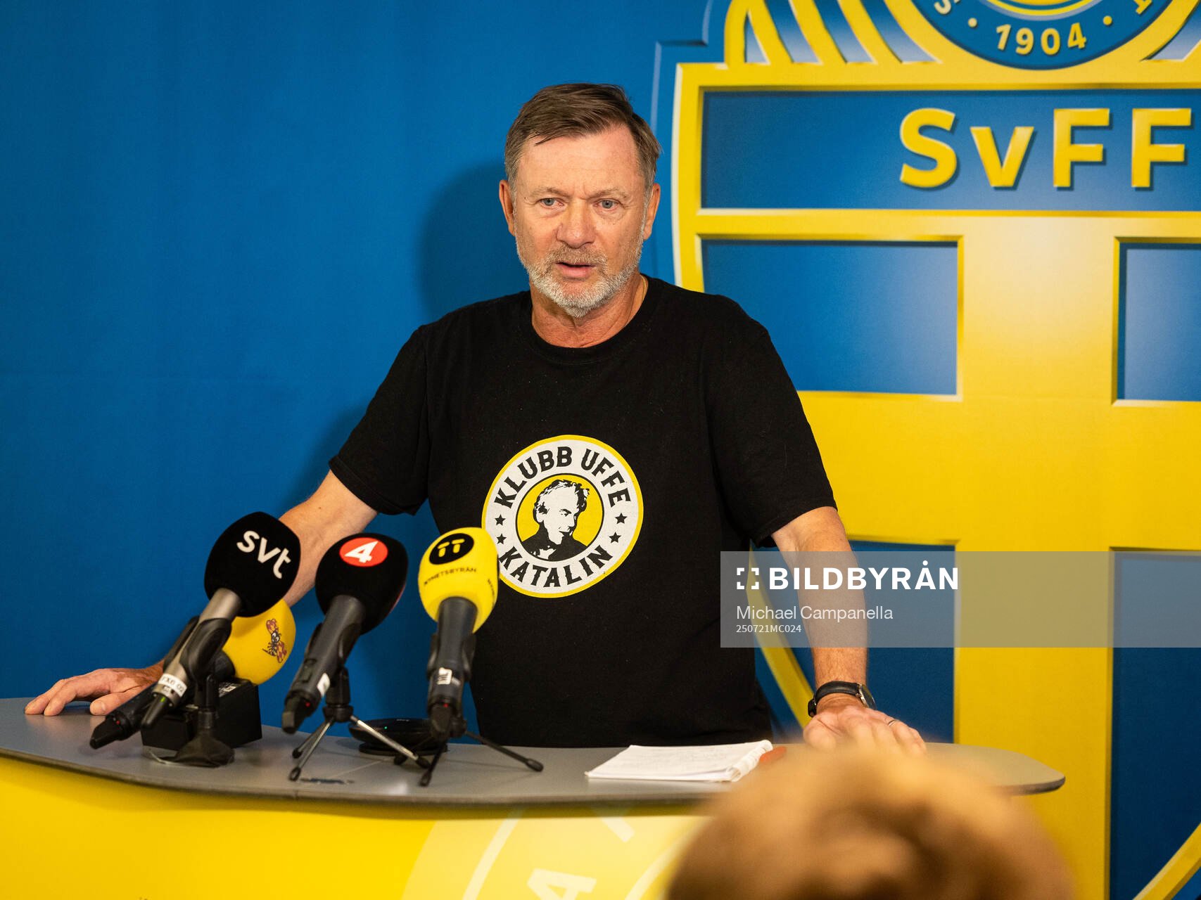 Head coach Peter Gerhardsson of the Swedish women's