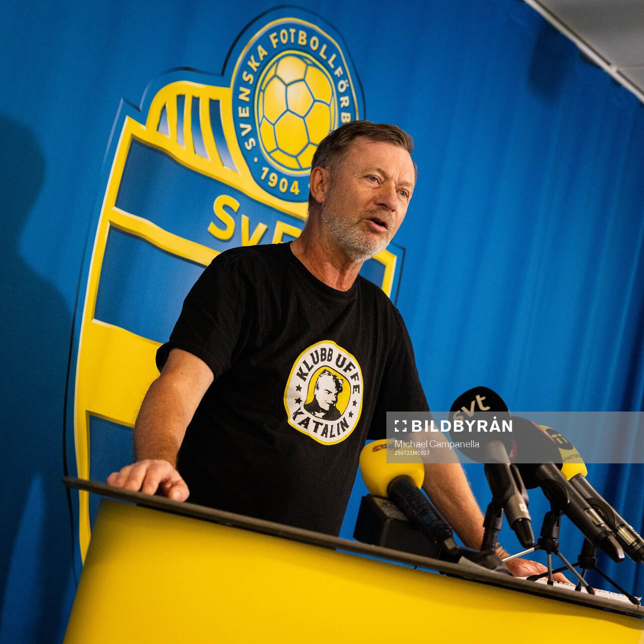 Head coach Peter Gerhardsson of the Swedish women's