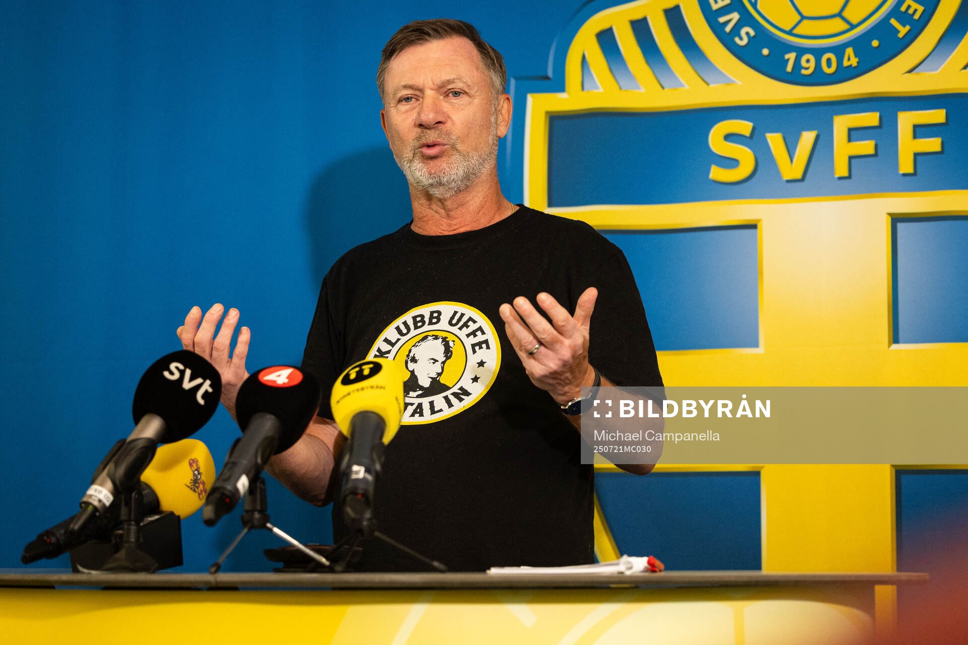Head coach Peter Gerhardsson of the Swedish women's