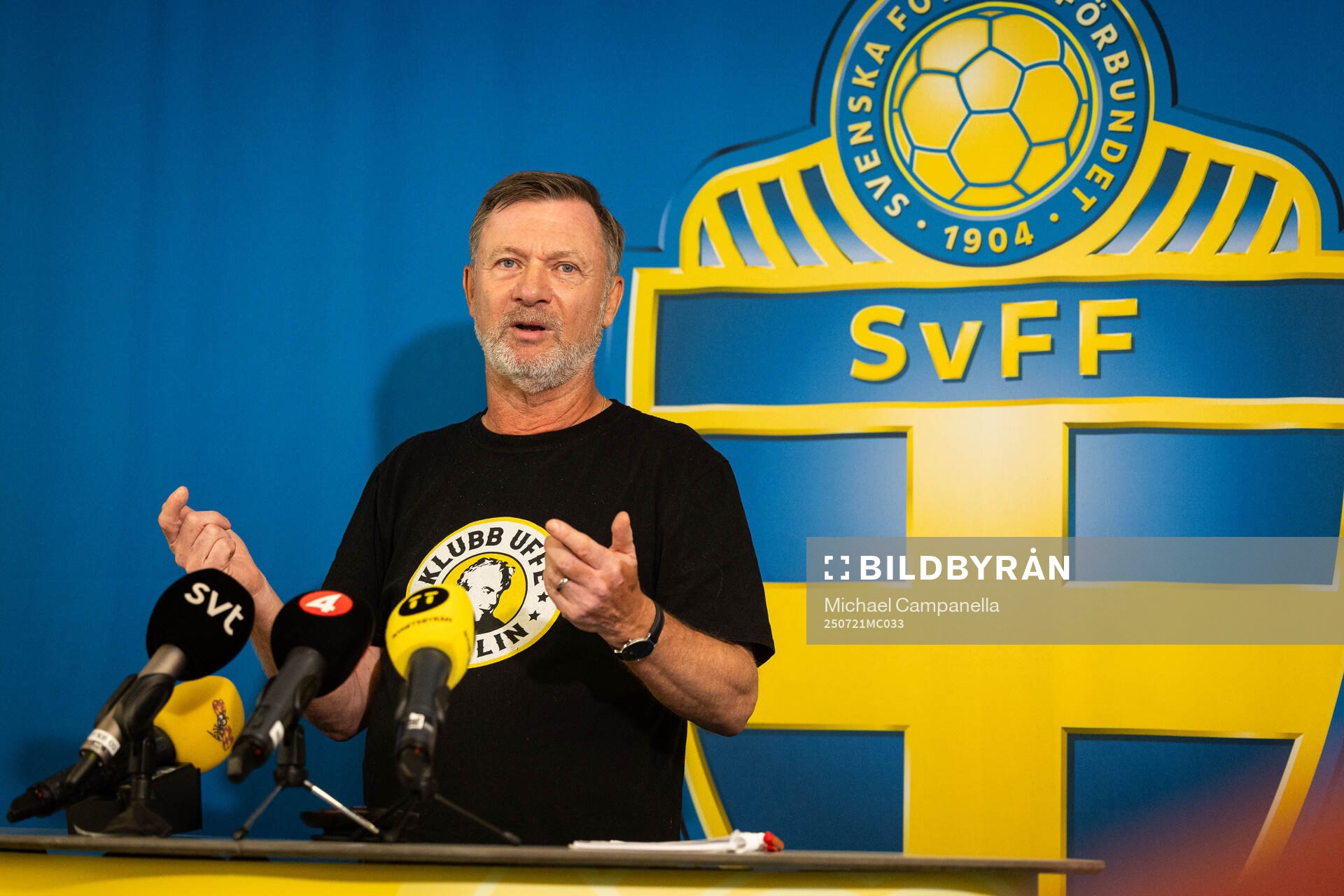 Head coach Peter Gerhardsson of the Swedish women's