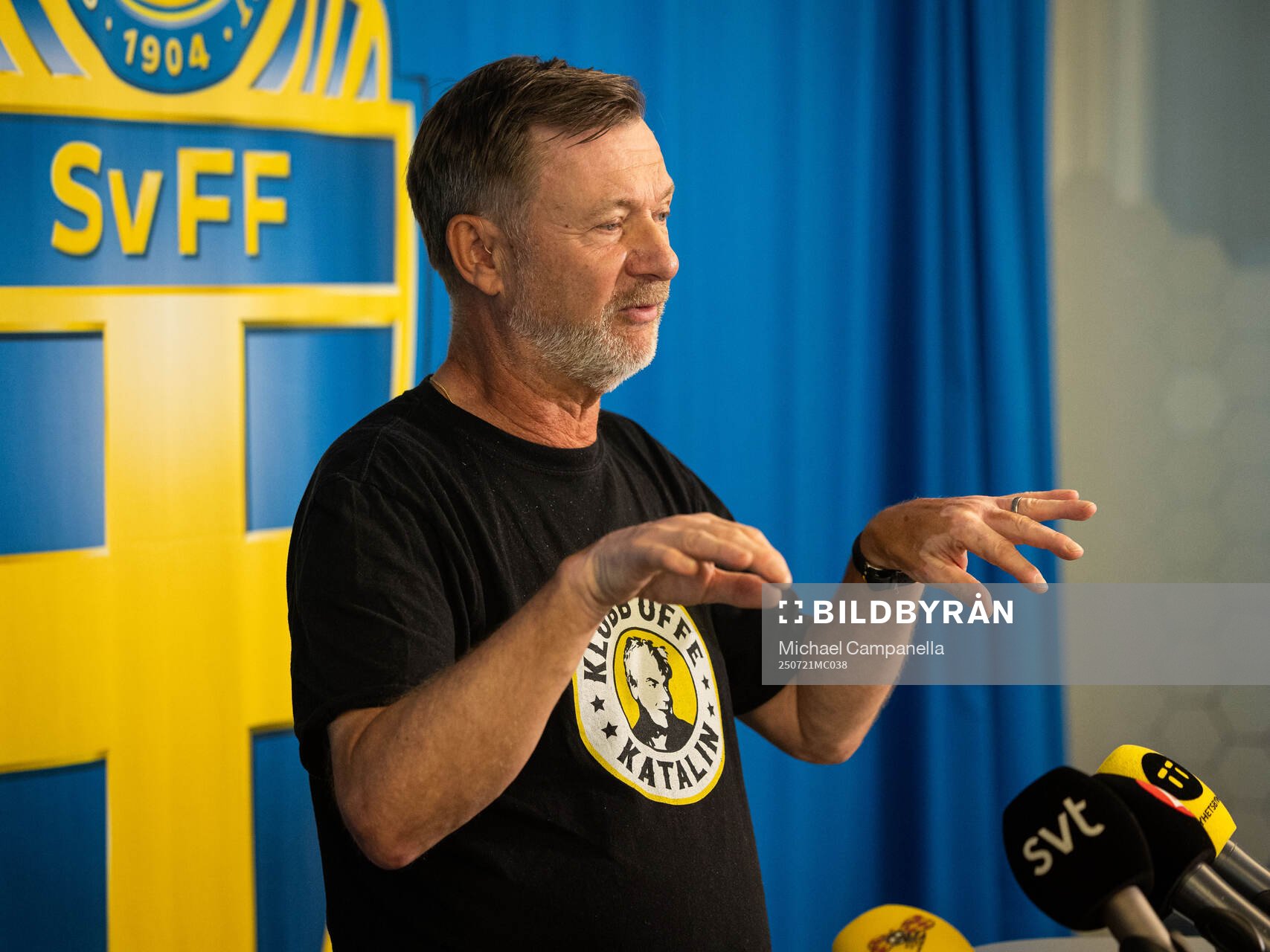 Head coach Peter Gerhardsson of the Swedish women's