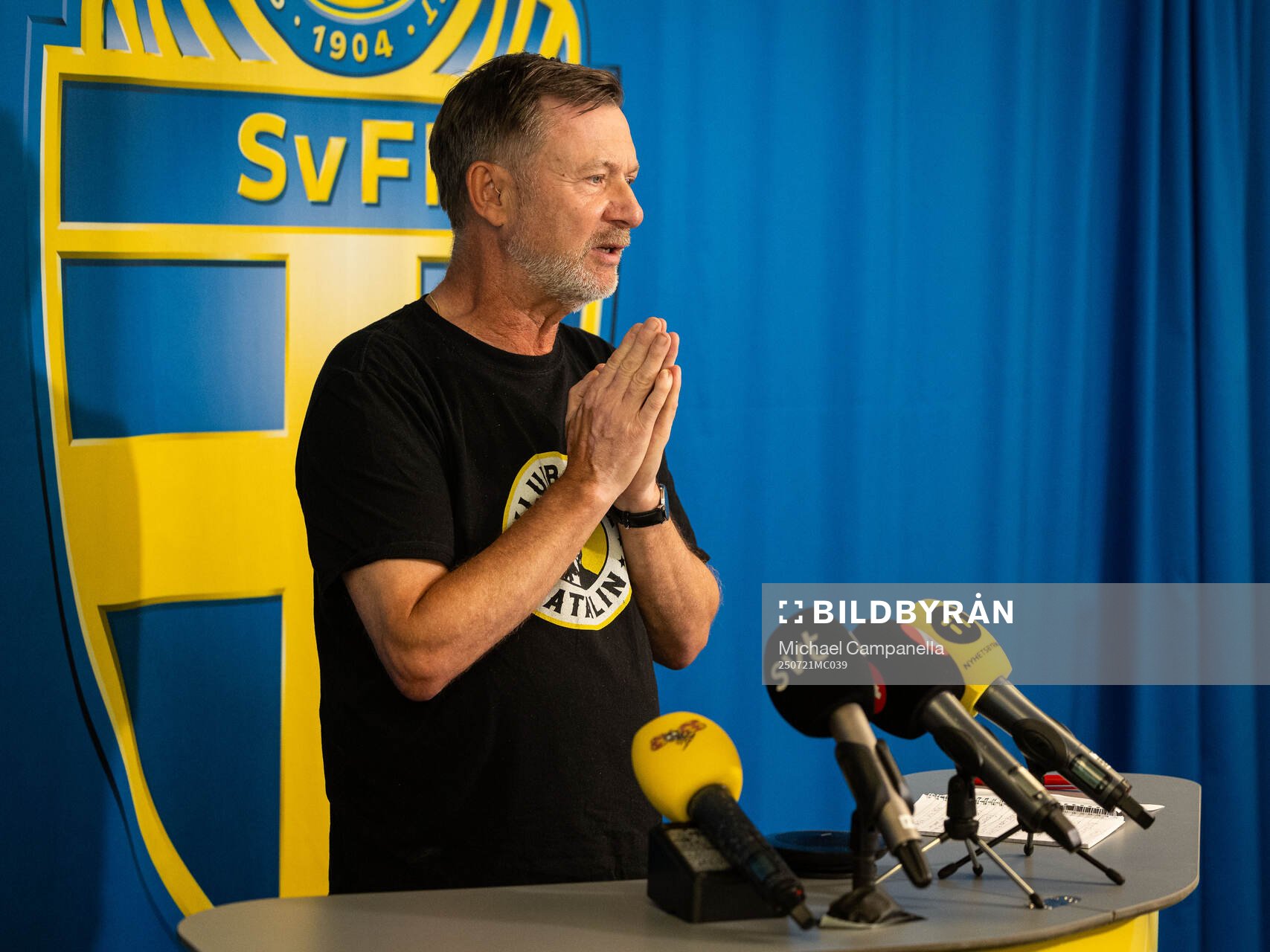 Head coach Peter Gerhardsson of the Swedish women's