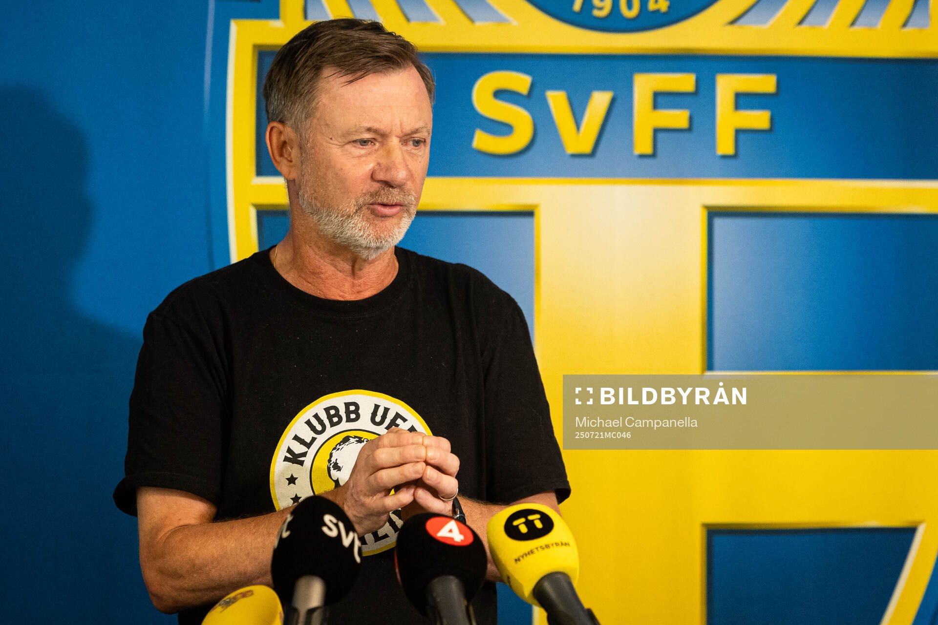 Head coach Peter Gerhardsson of the Swedish women's