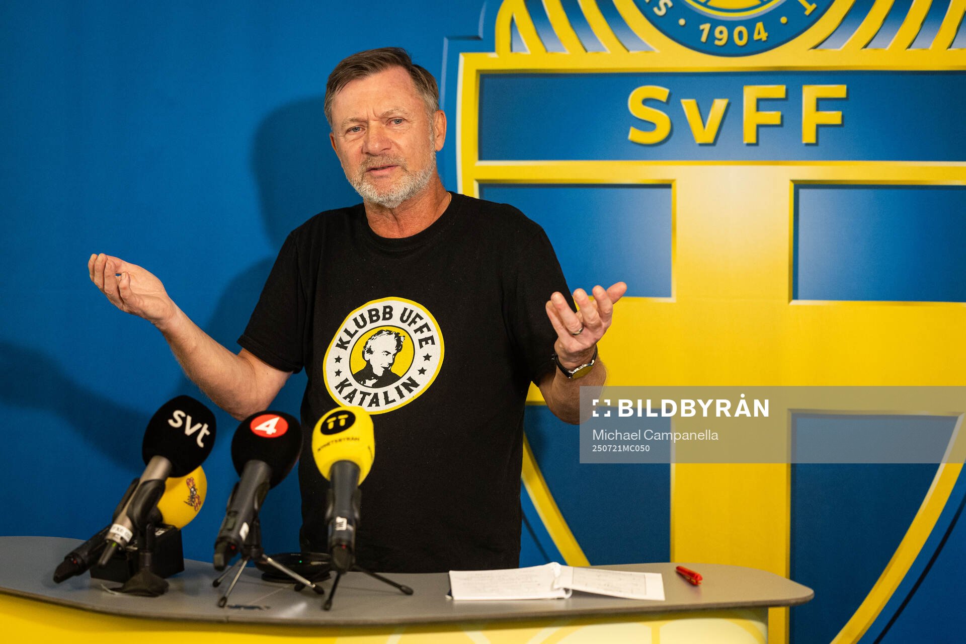 Head coach Peter Gerhardsson of the Swedish women's