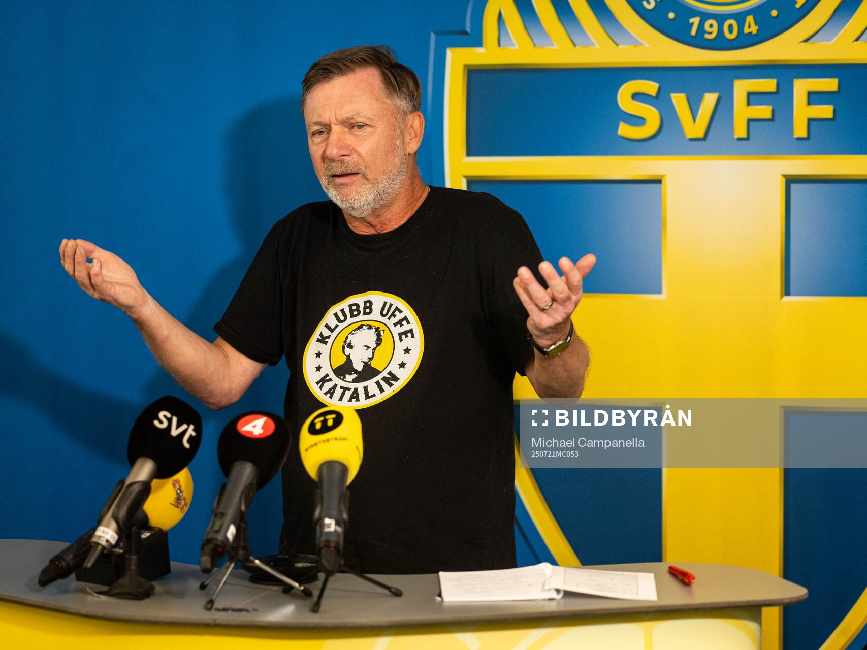 Head coach Peter Gerhardsson of the Swedish women's