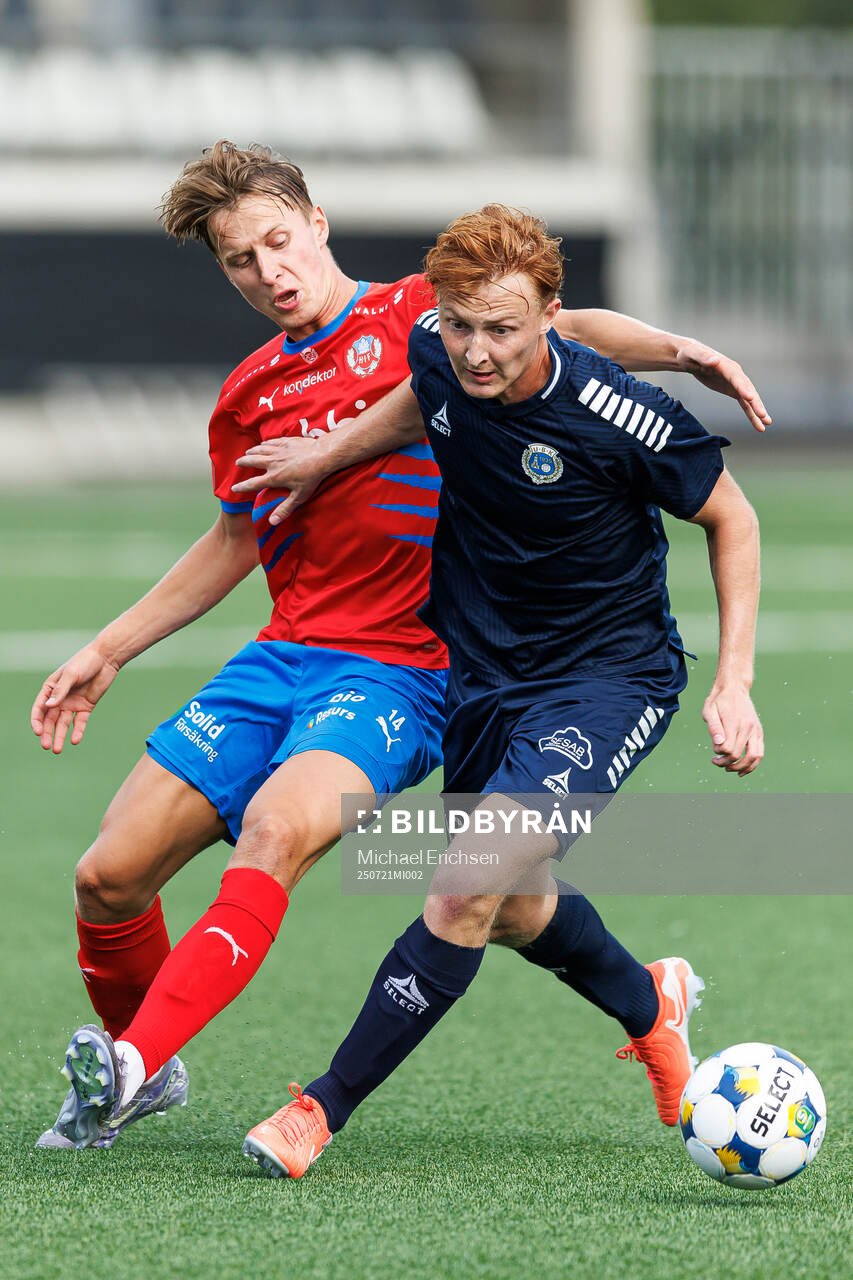 Helsingborgs Lukas Kjellnäs och Utsiktens Wiggo Hjort