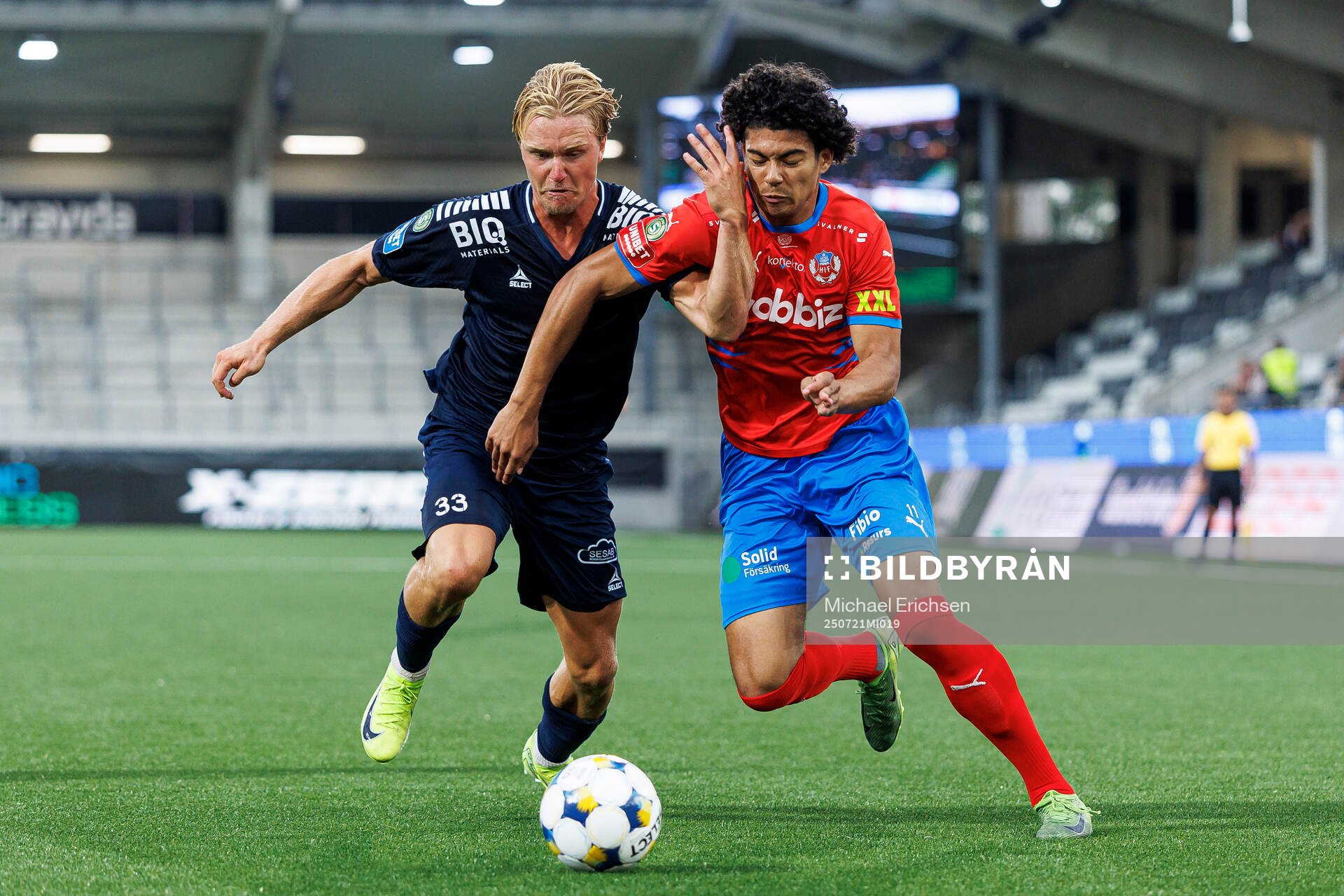 Utsiktens Sebastian Lagerlund och Helsingborgs Milan Silva