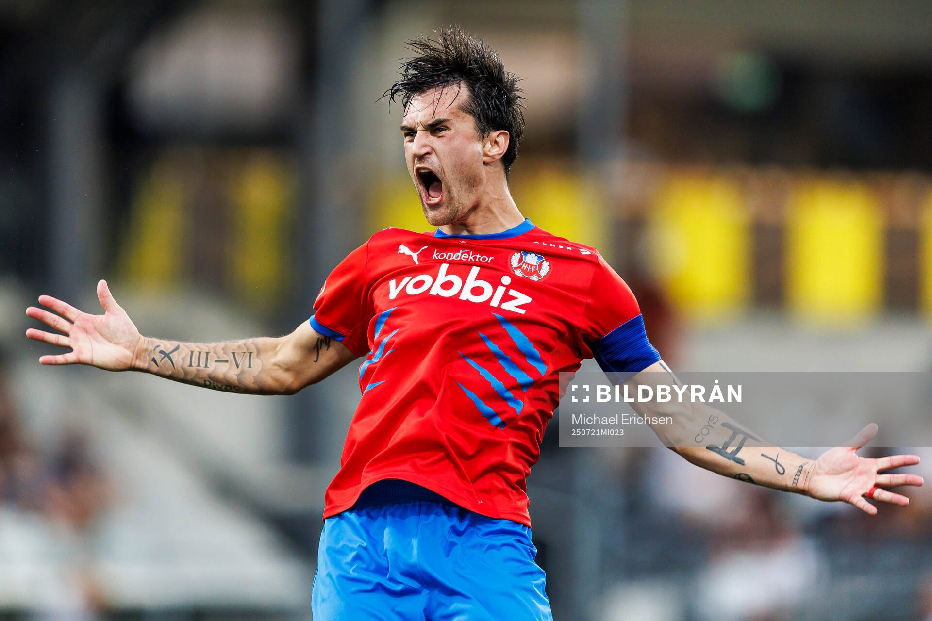 Helsingborgs Jon Birkfeldt jublar