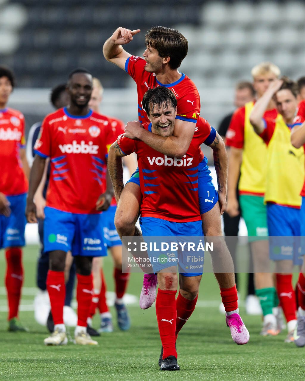 Helsingborgs Wilhelm Loeper och Jon Birkfeldt  jublar