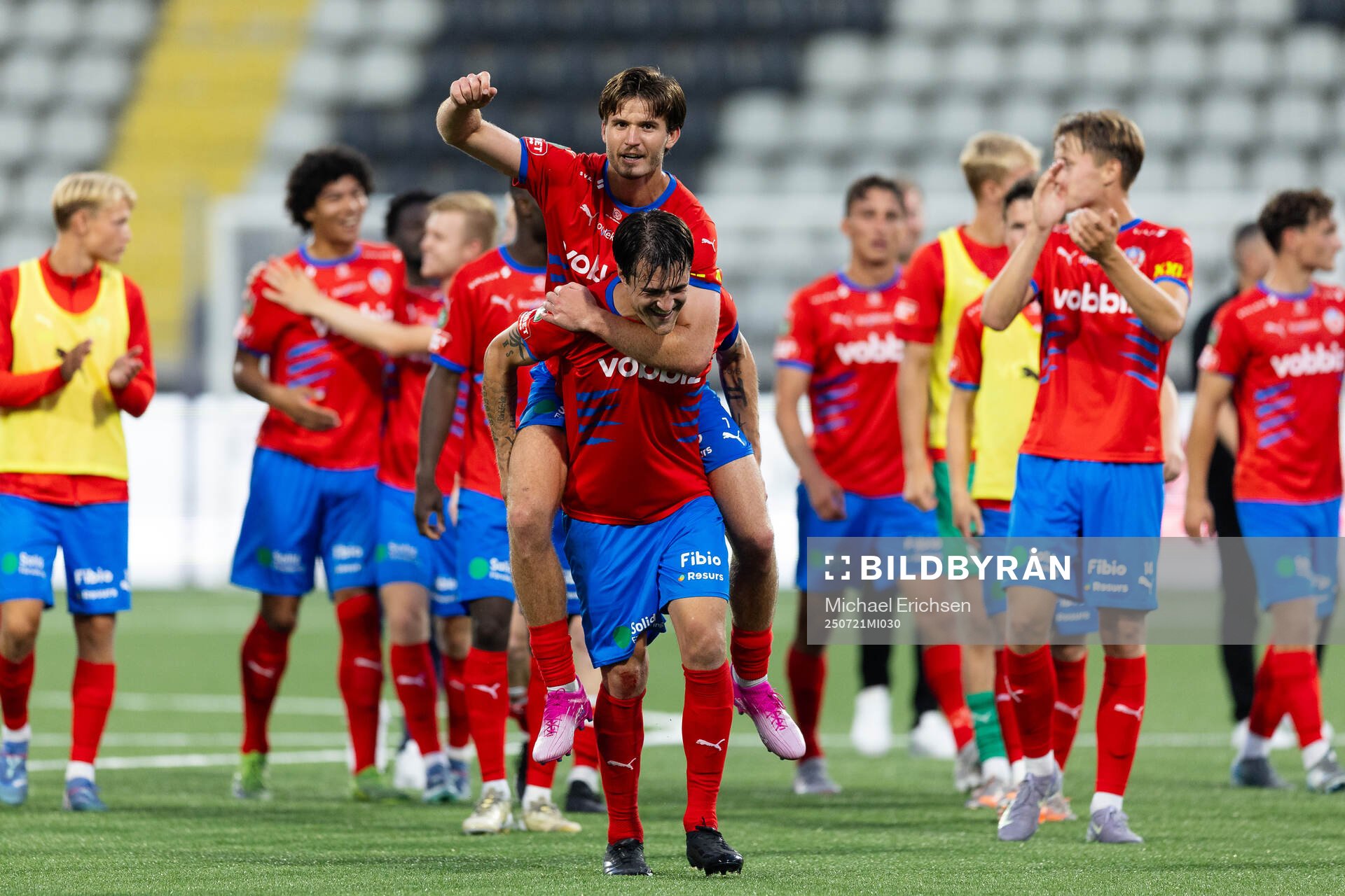 Helsingborgs Wilhelm Loeper och Jon Birkfeldt  jublar