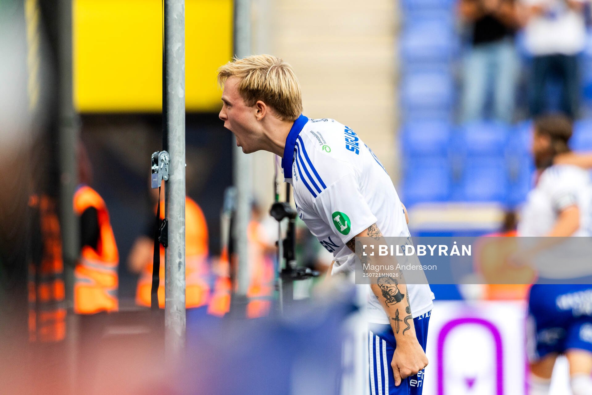 IFK Norrköpings Isak Andri Sigurgeirsson jublar