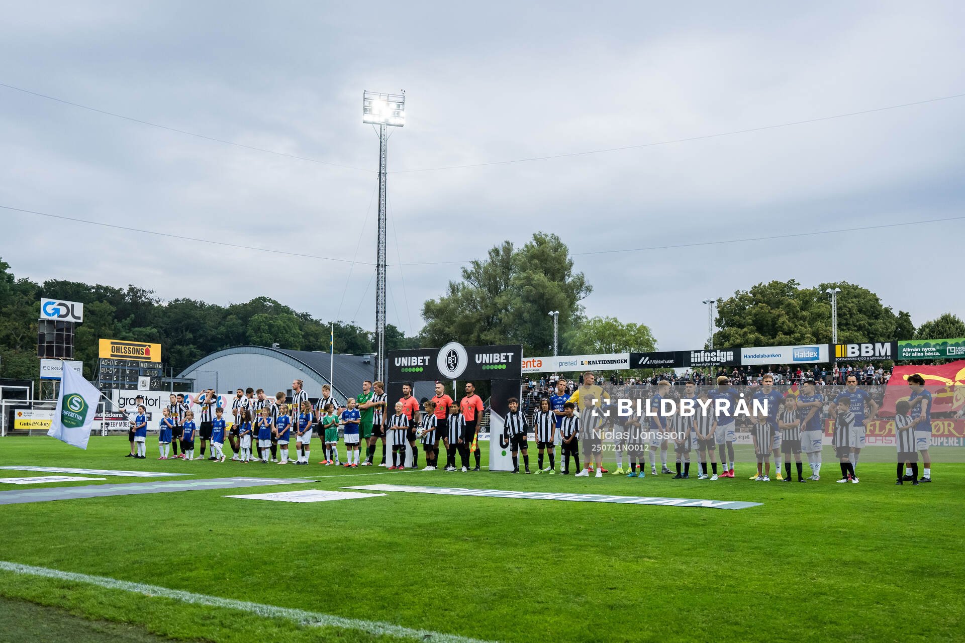 Landskrona och Trelleborg spelarna