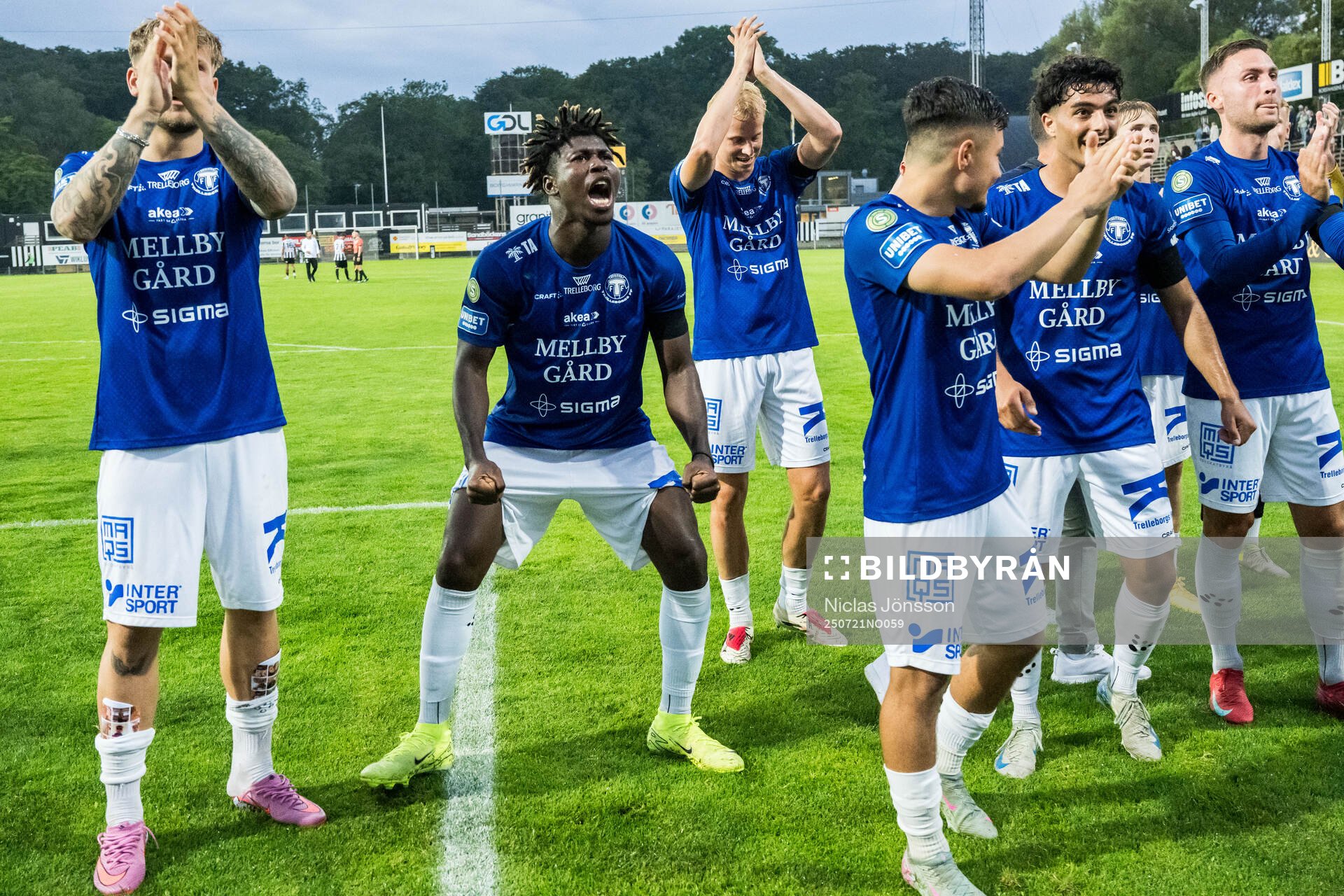 Trelleborgs Abel Ogwuche jublar