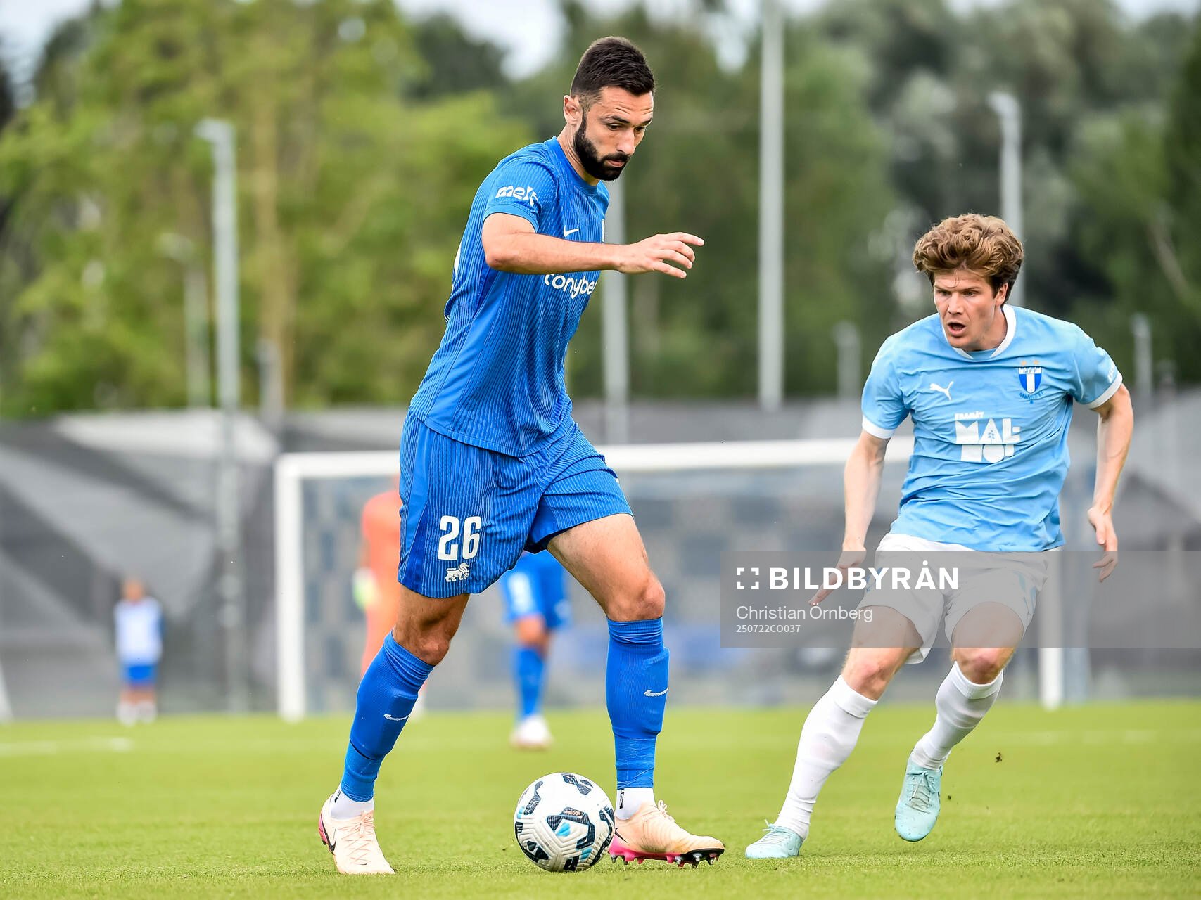 Stefan Panic of FK RFS and Oliver Berg of Malmö FF