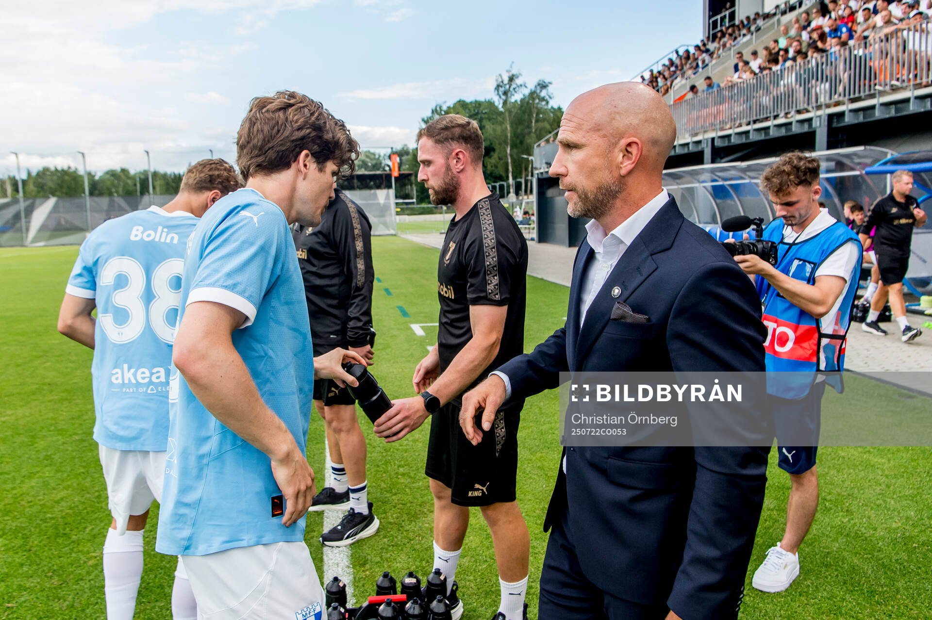 Oliver Berg and head coach Henrik Rydström  of Malmö FF