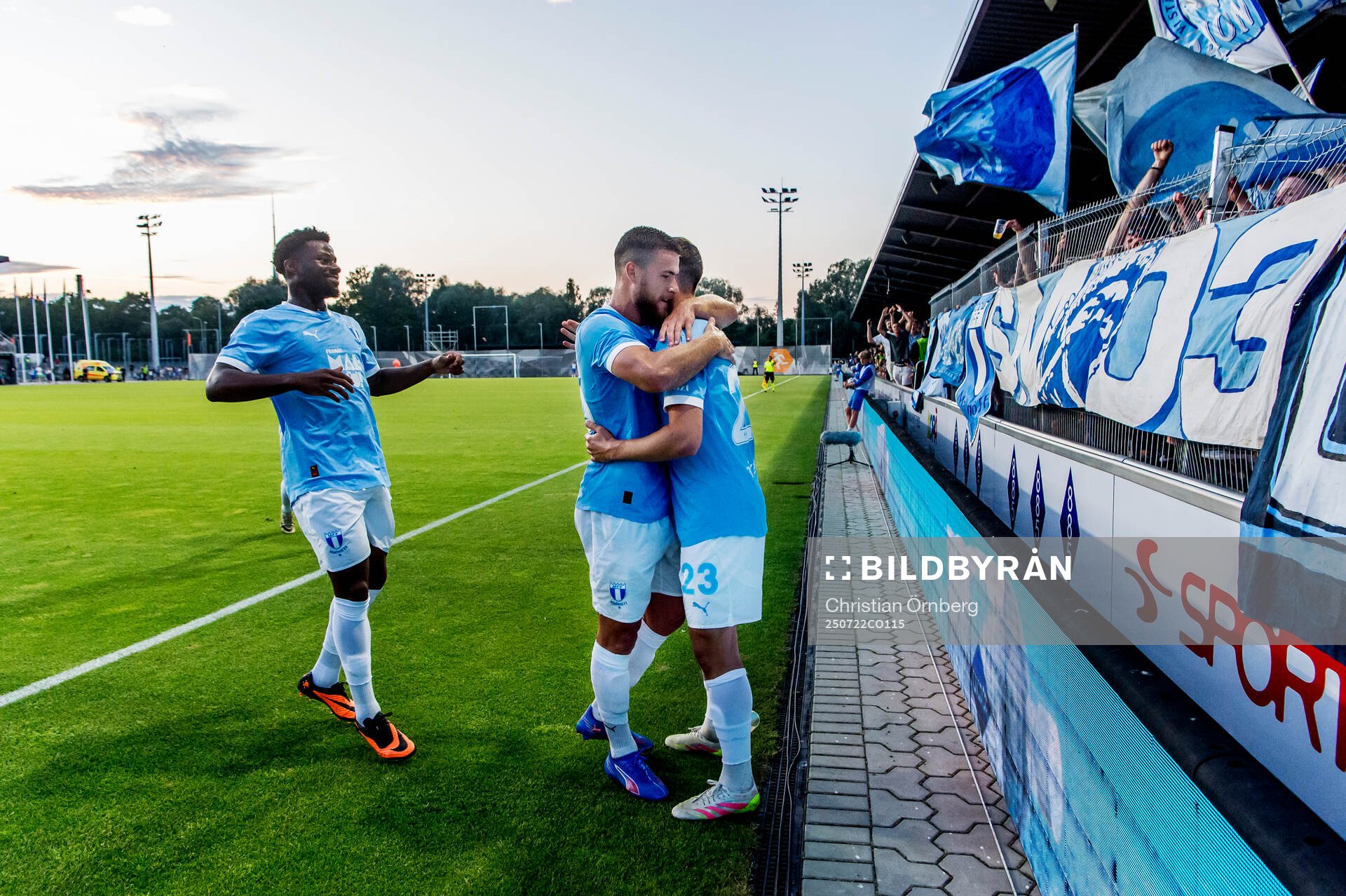 Gabriel Busanello and Lasse Berg Johnsen of Malmö FF