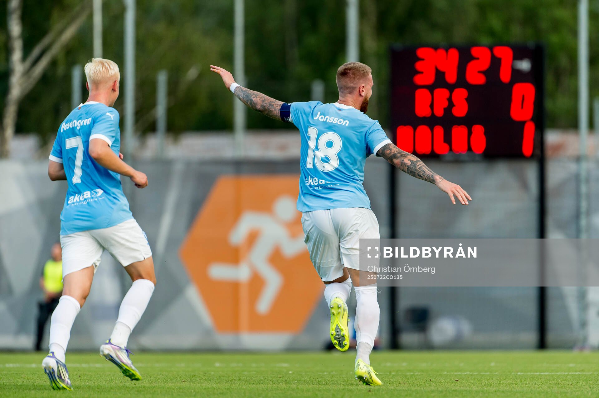 Otto Rosengren and Pontus Jansson of Malmö FF celebrates