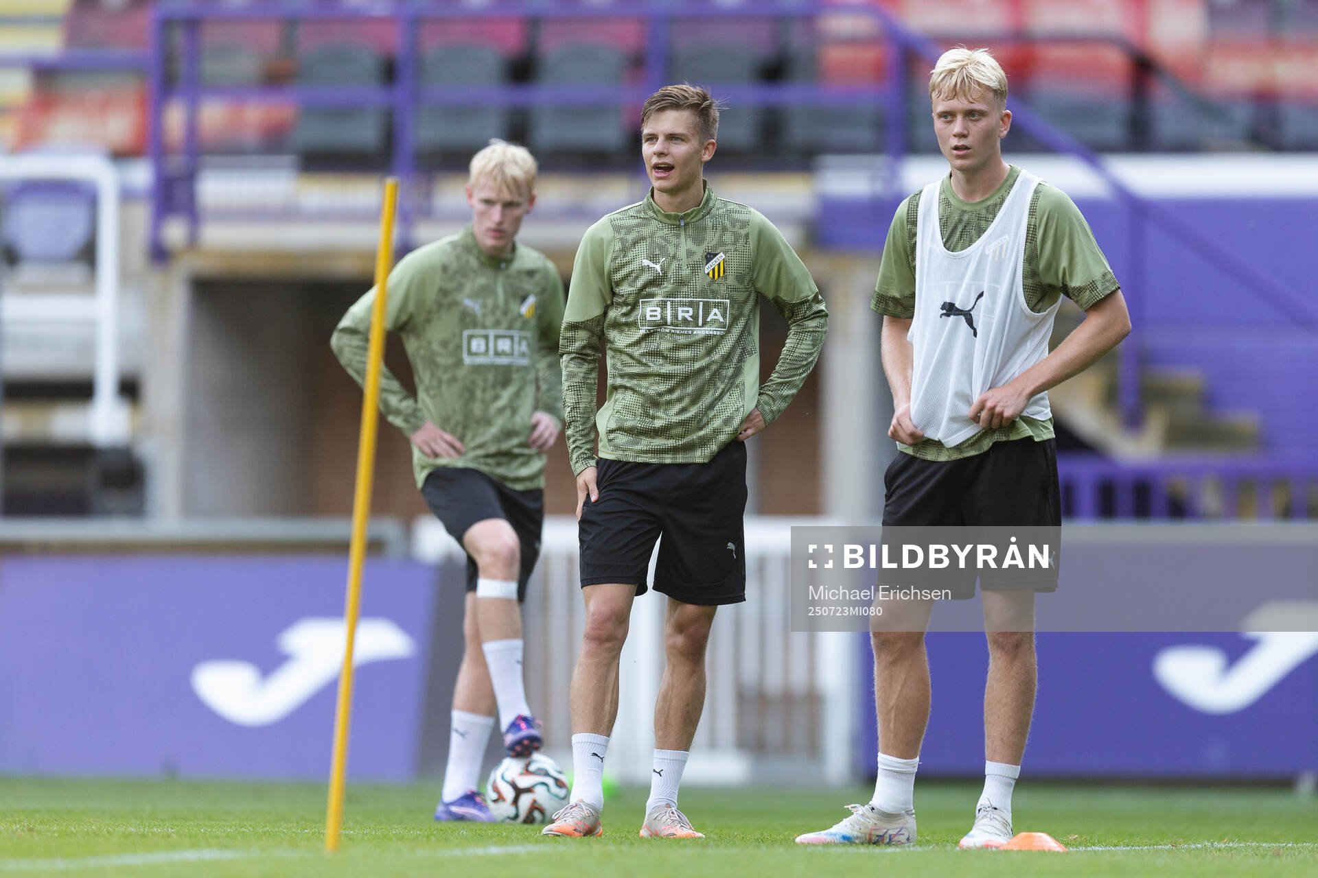 Lasse Madsen, Adrian Svanbäck and Isak Brusberg of Häcken