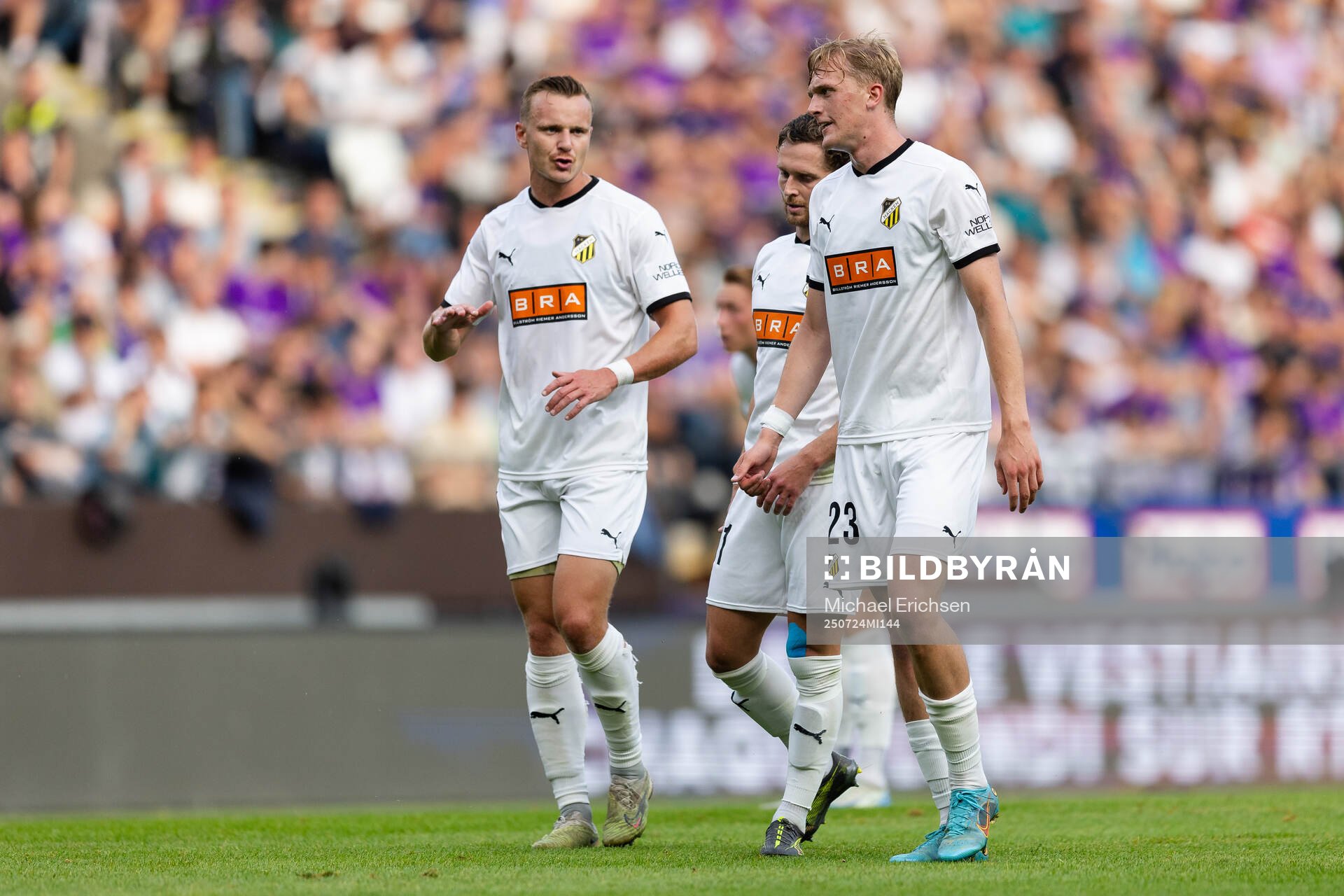 Marius Lode, Adam Lundkvist and Olle Samuelsson of Häcken