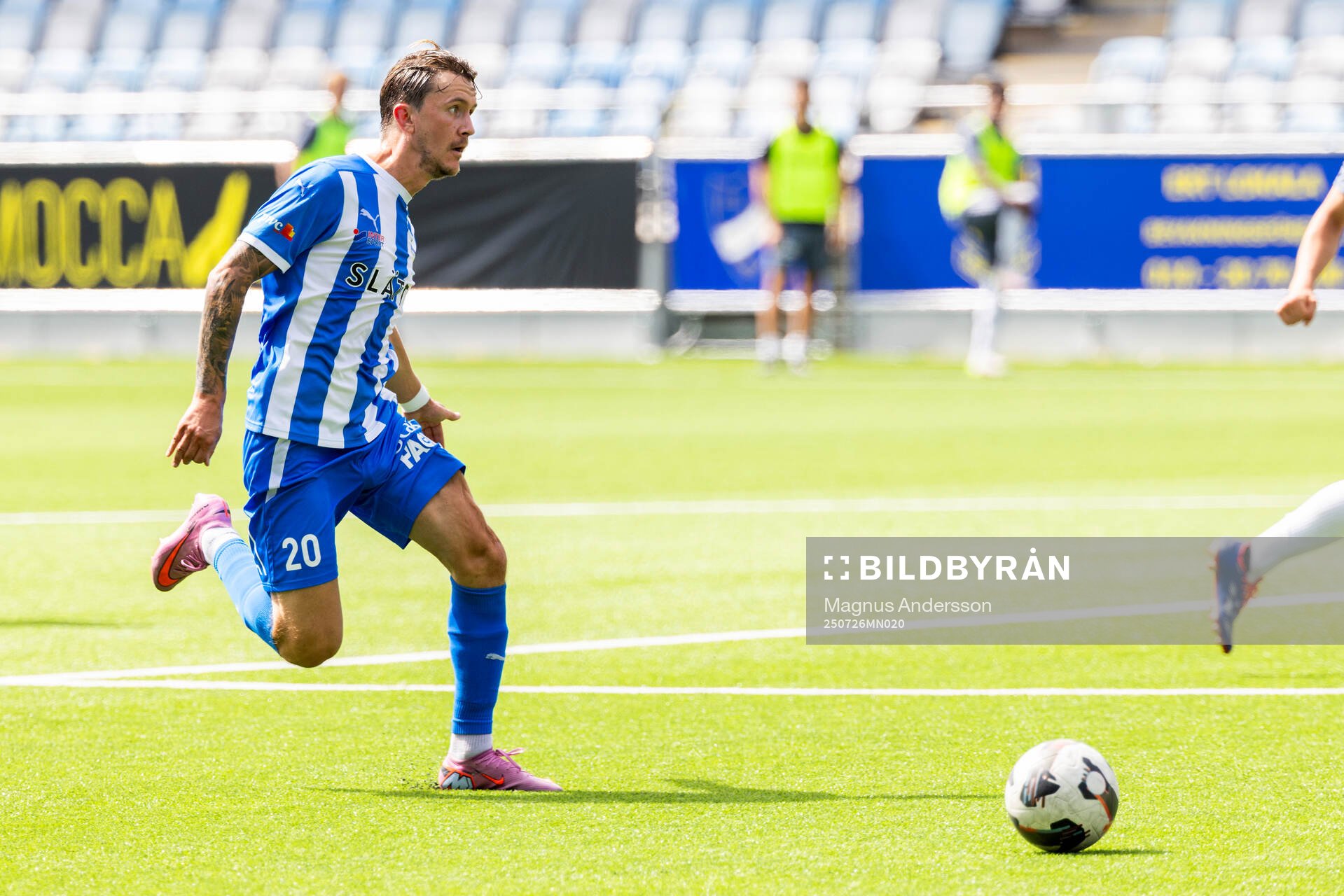 Sleipners Kristoffer Olssonunder träningsmatchen mellan