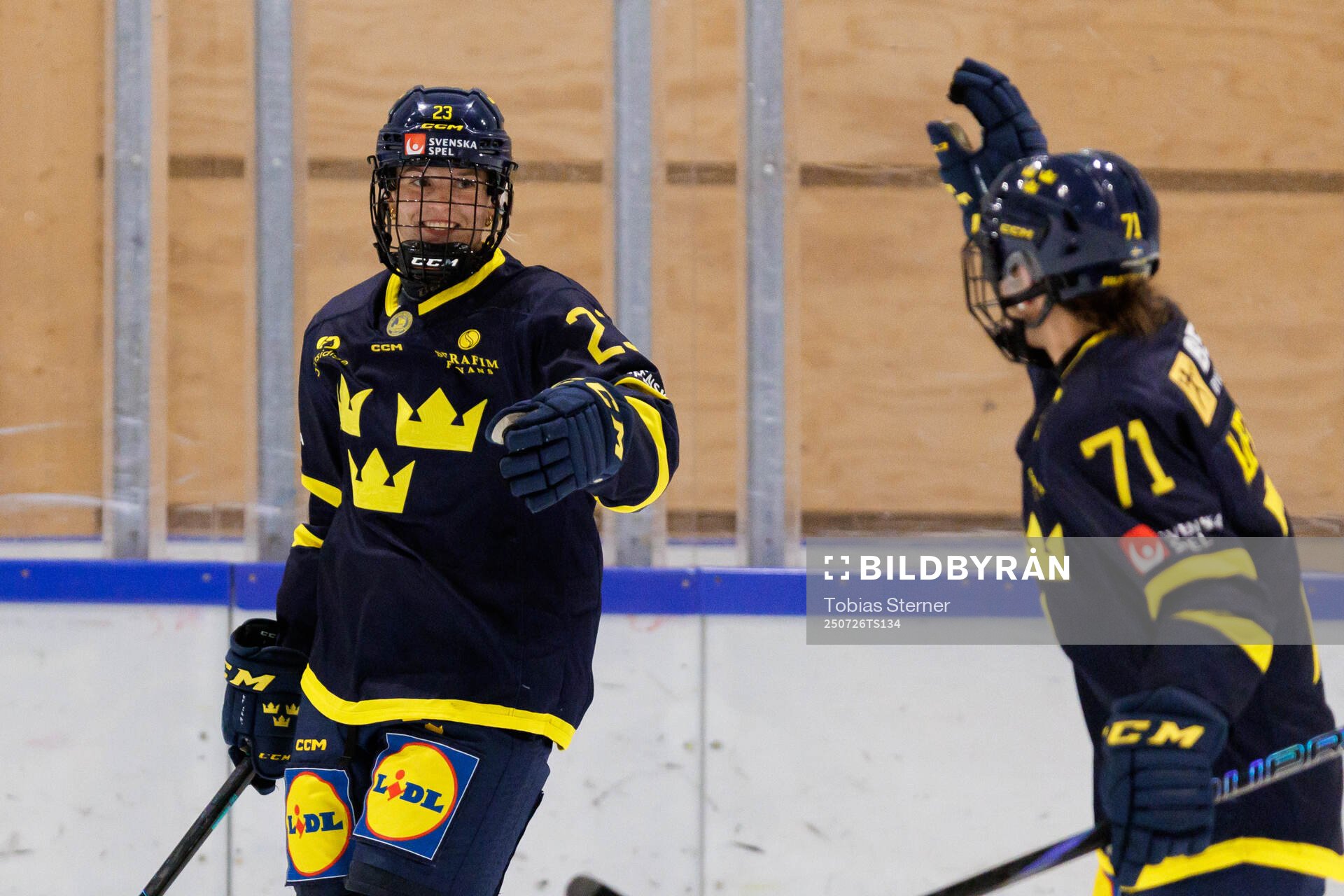 Thea Johansson celebrates