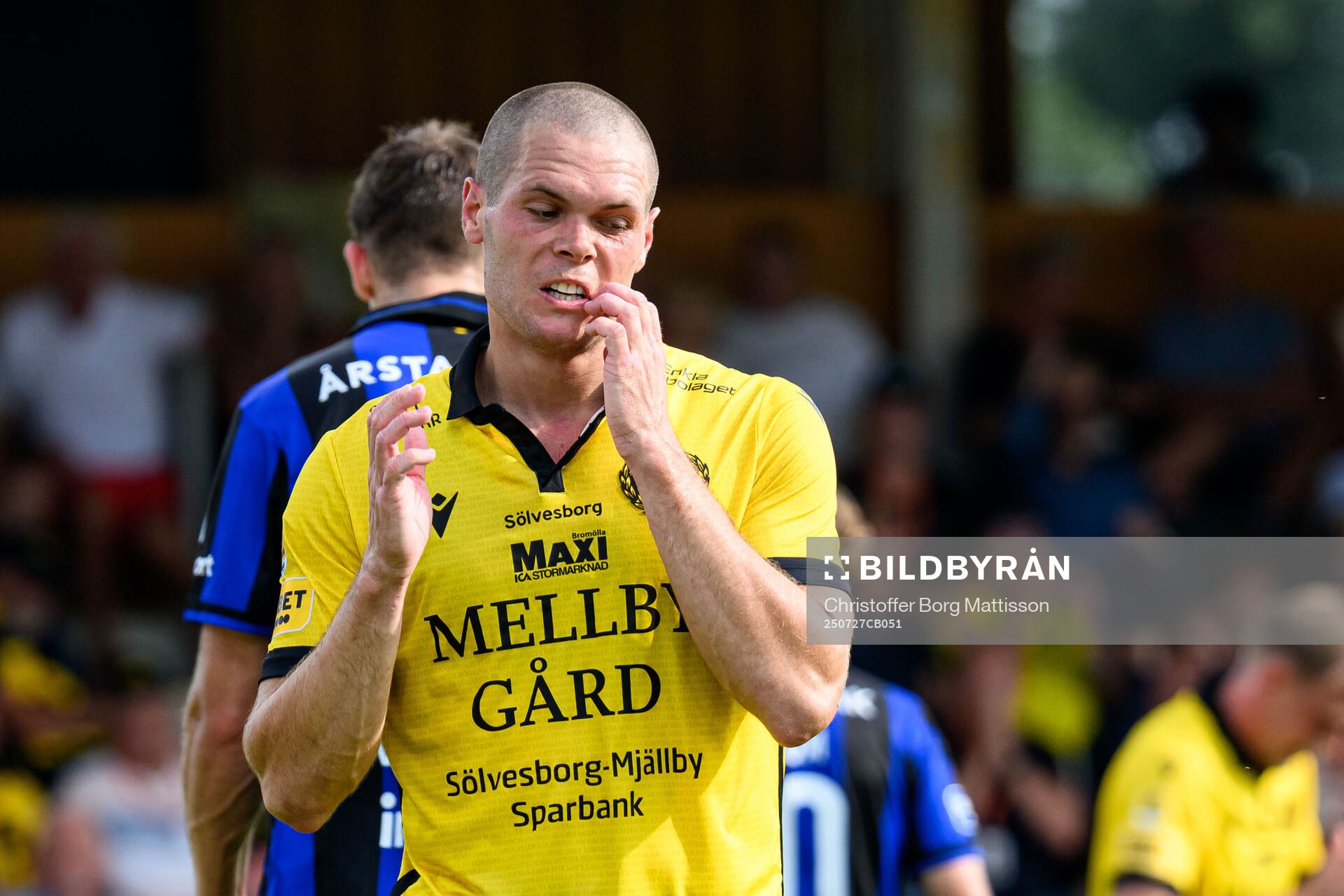 Mjällbys Jacob Bergström deppar
