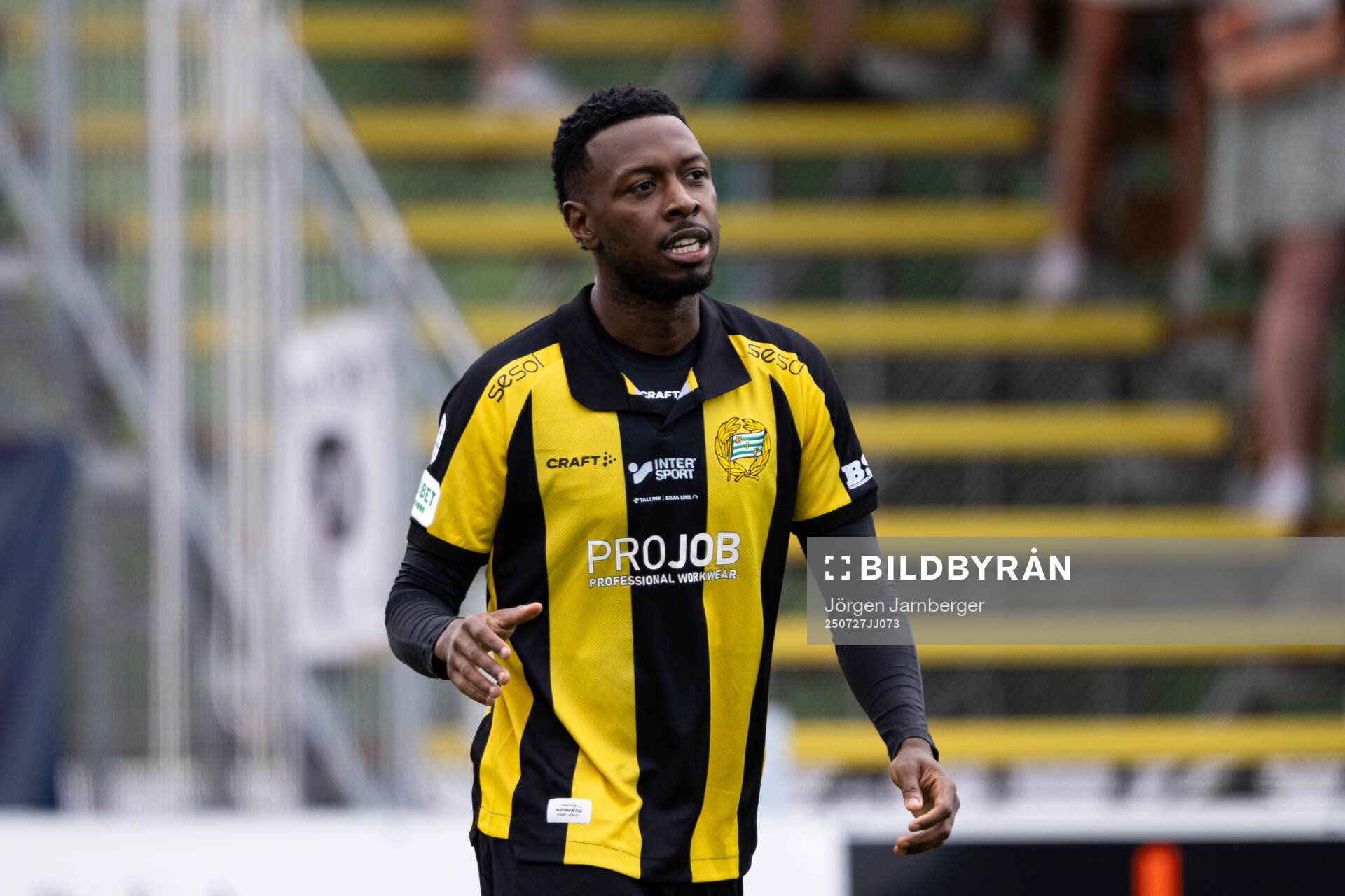 Hammarbys Shaquille Pinas jublar